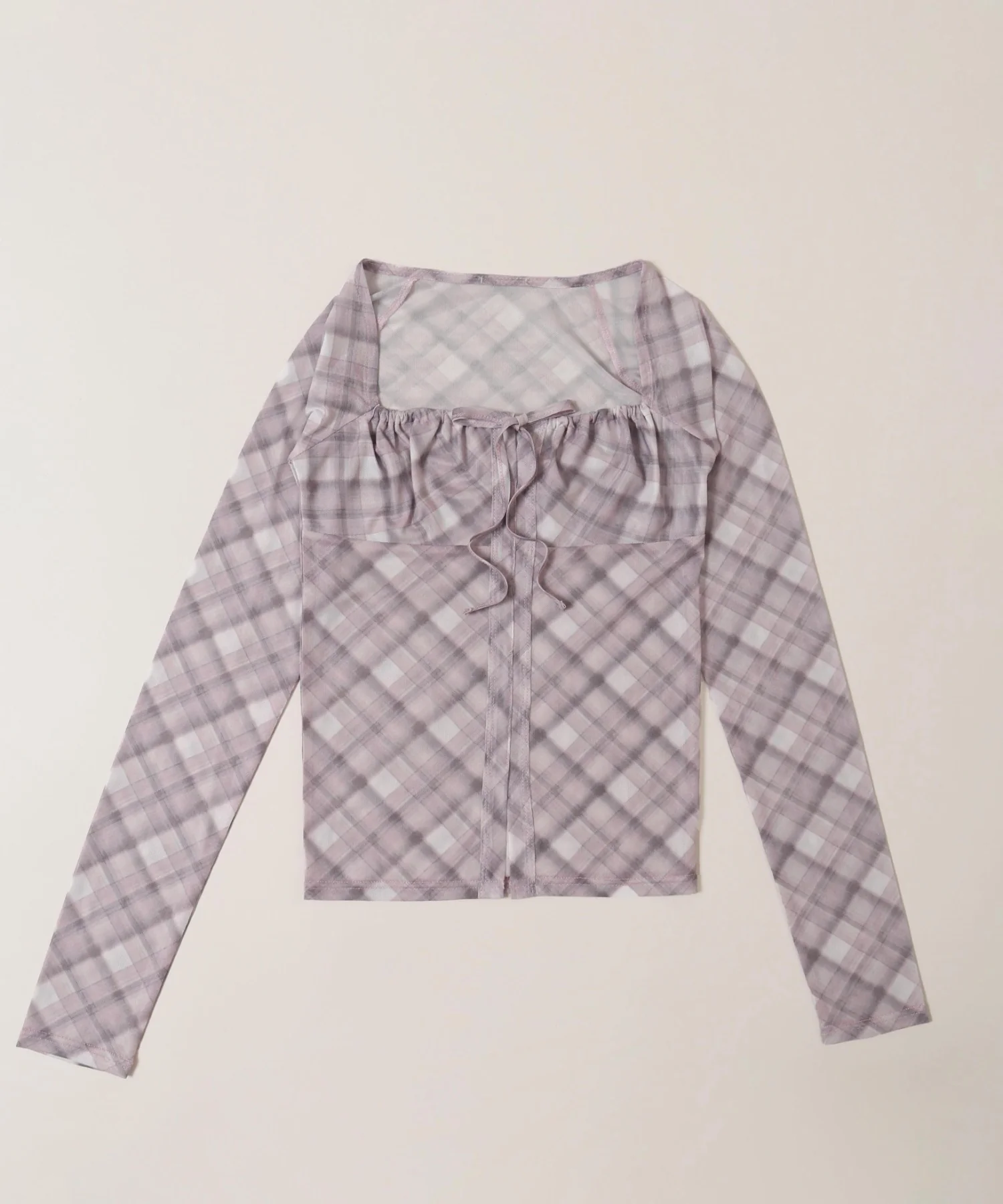 チェックシアーブラウス - Image 14