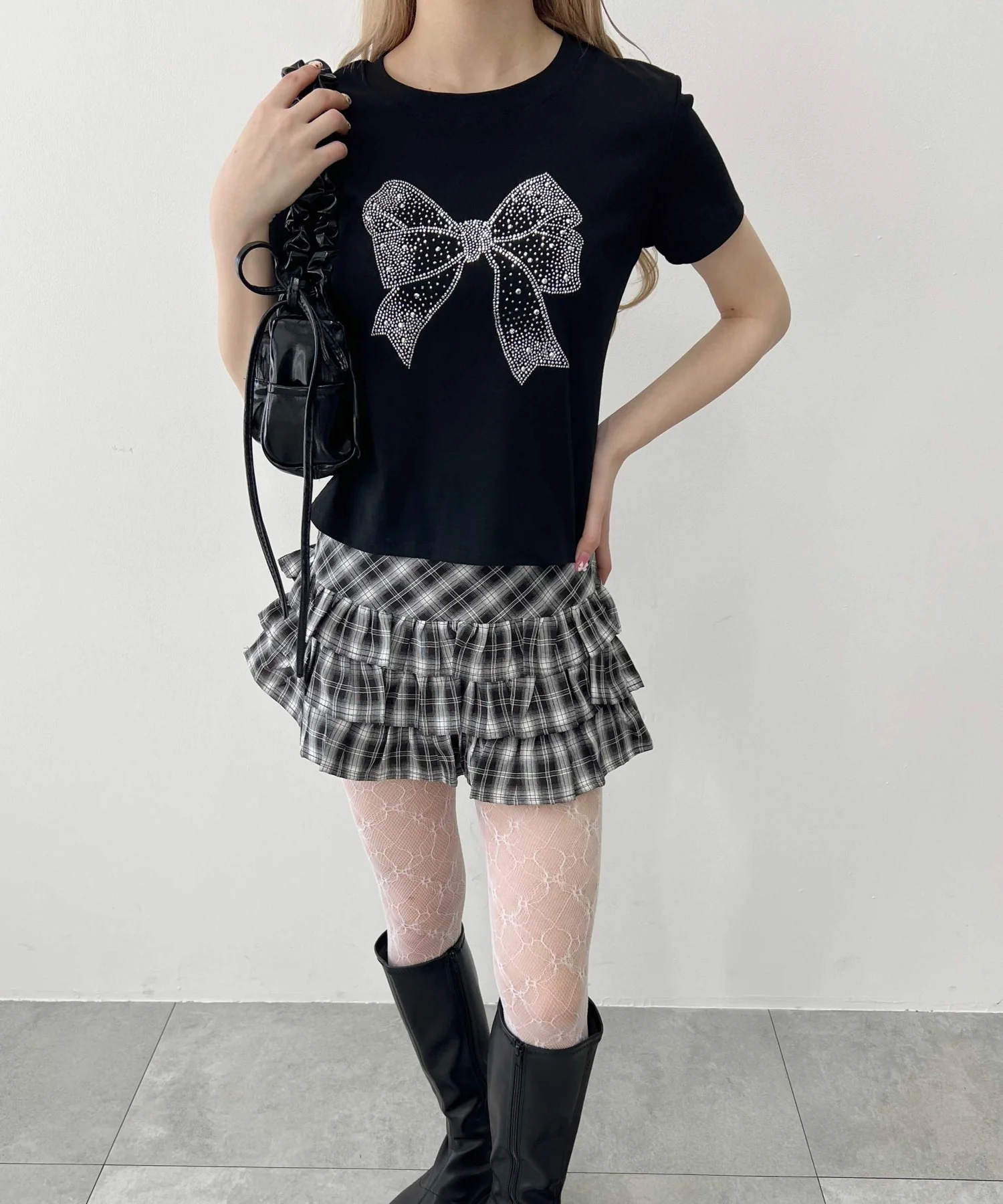 リボンストーンロゴTシャツ - Image 10