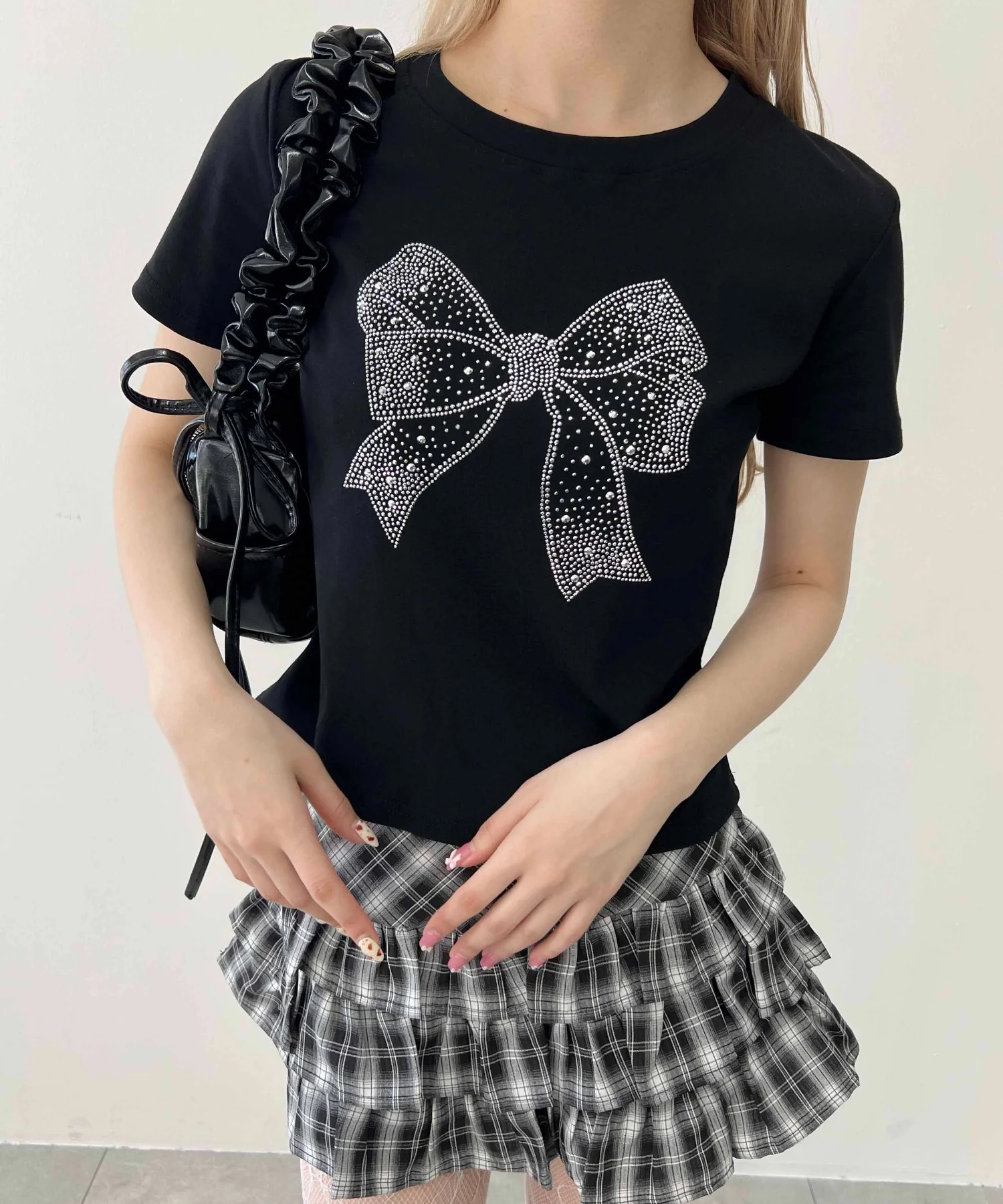 リボンストーンロゴTシャツ - Image 2