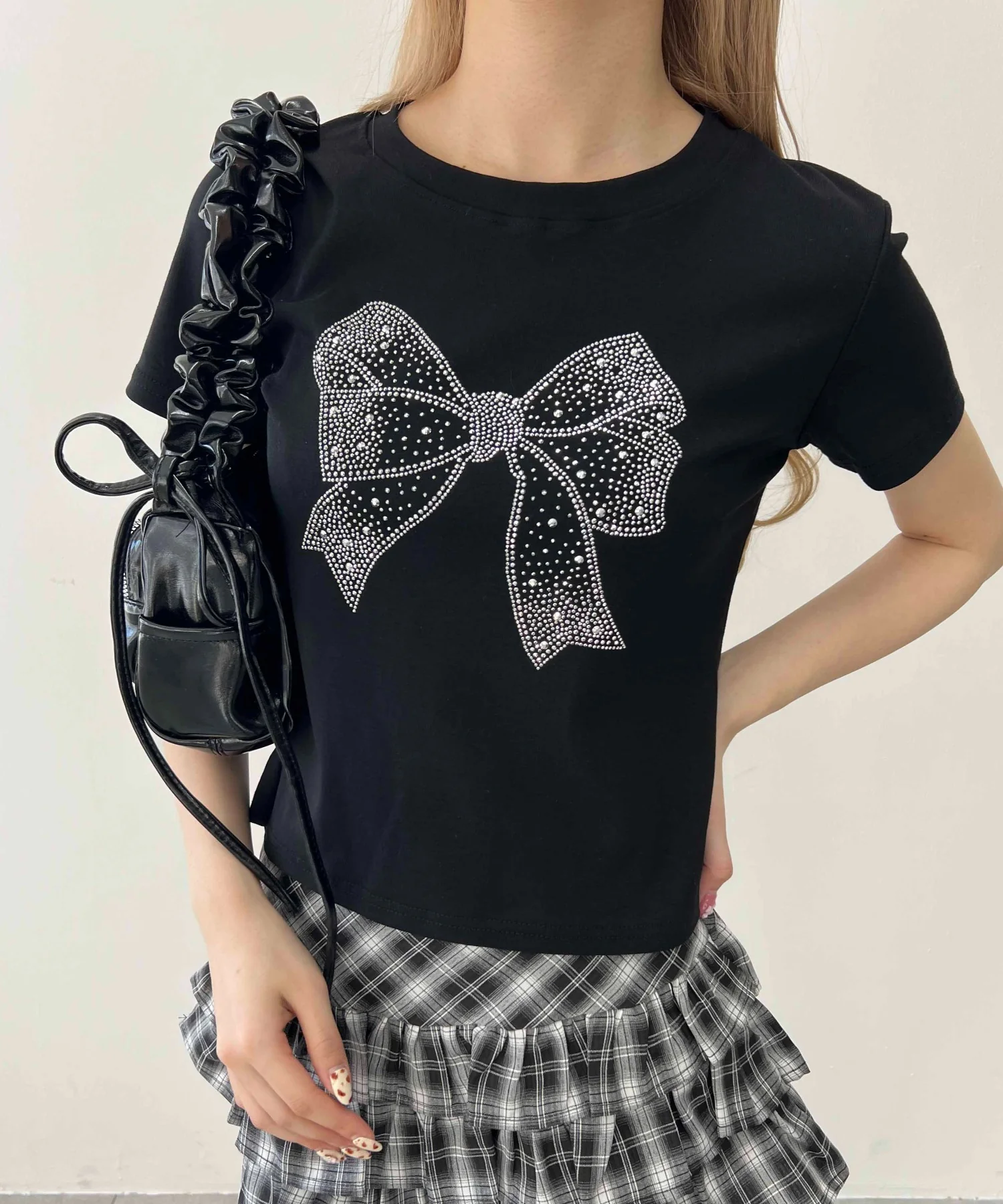 リボンストーンロゴTシャツ - Image 7
