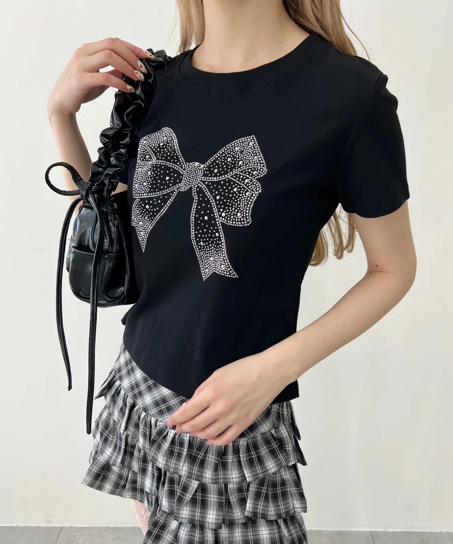 リボンストーンロゴTシャツ - Image 8