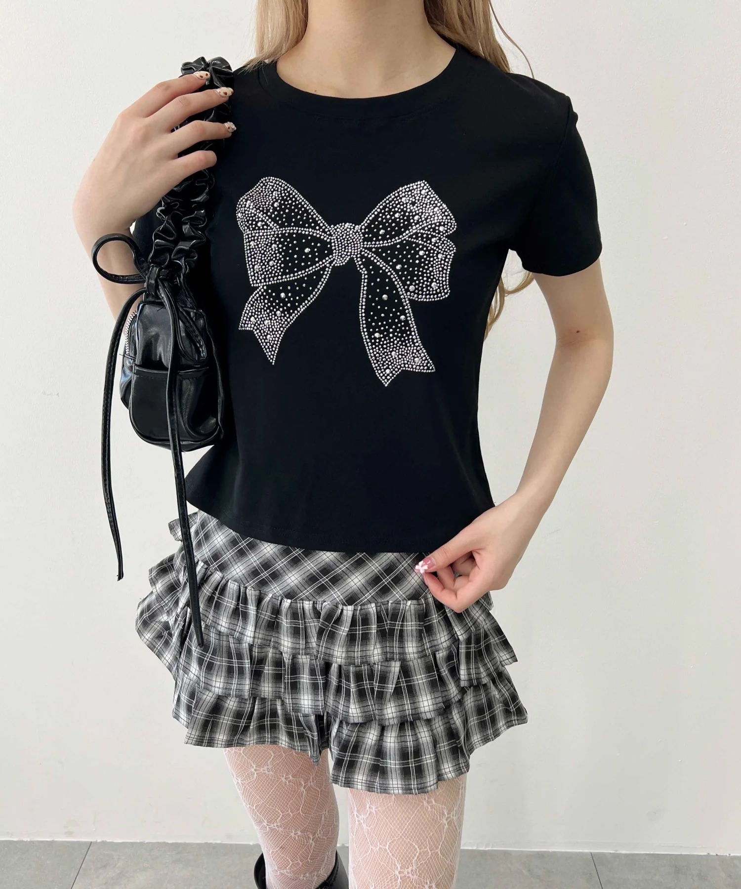 リボンストーンロゴTシャツ - Image 9