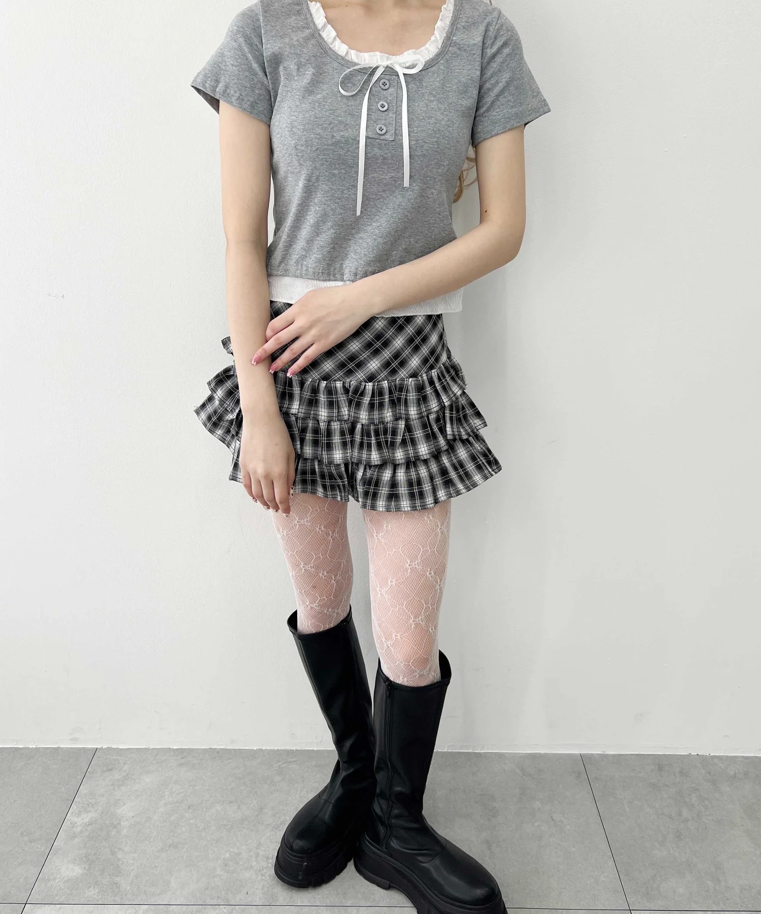 レイヤード風フロントリボンTシャツ - Image 12