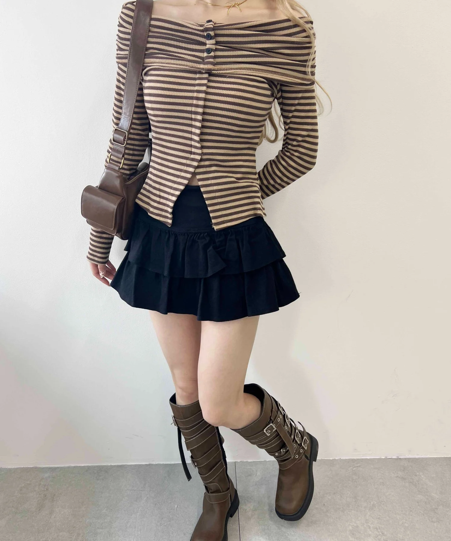 ボーダーオフショルトップス - Image 6