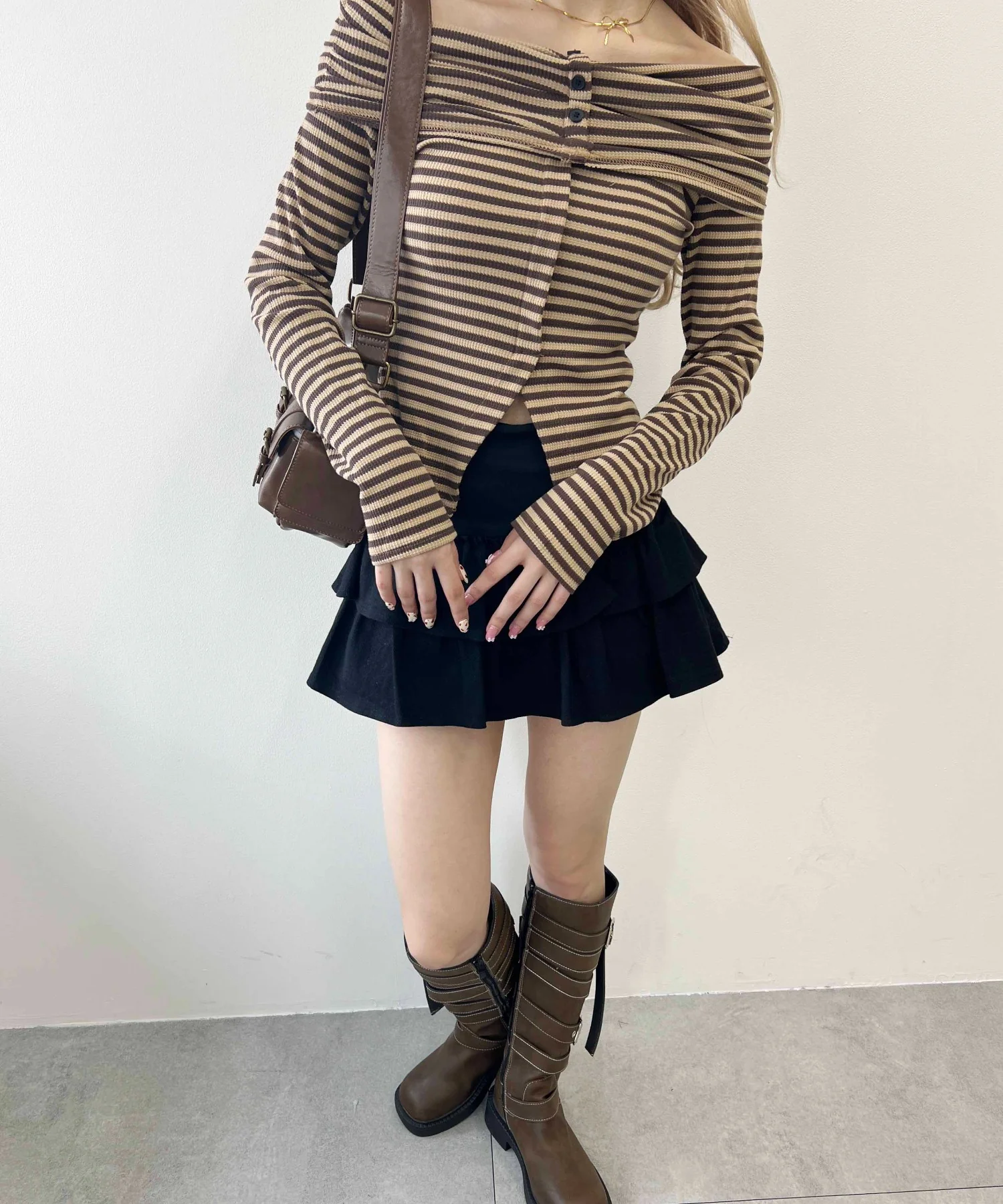 ボーダーオフショルトップス - Image 8