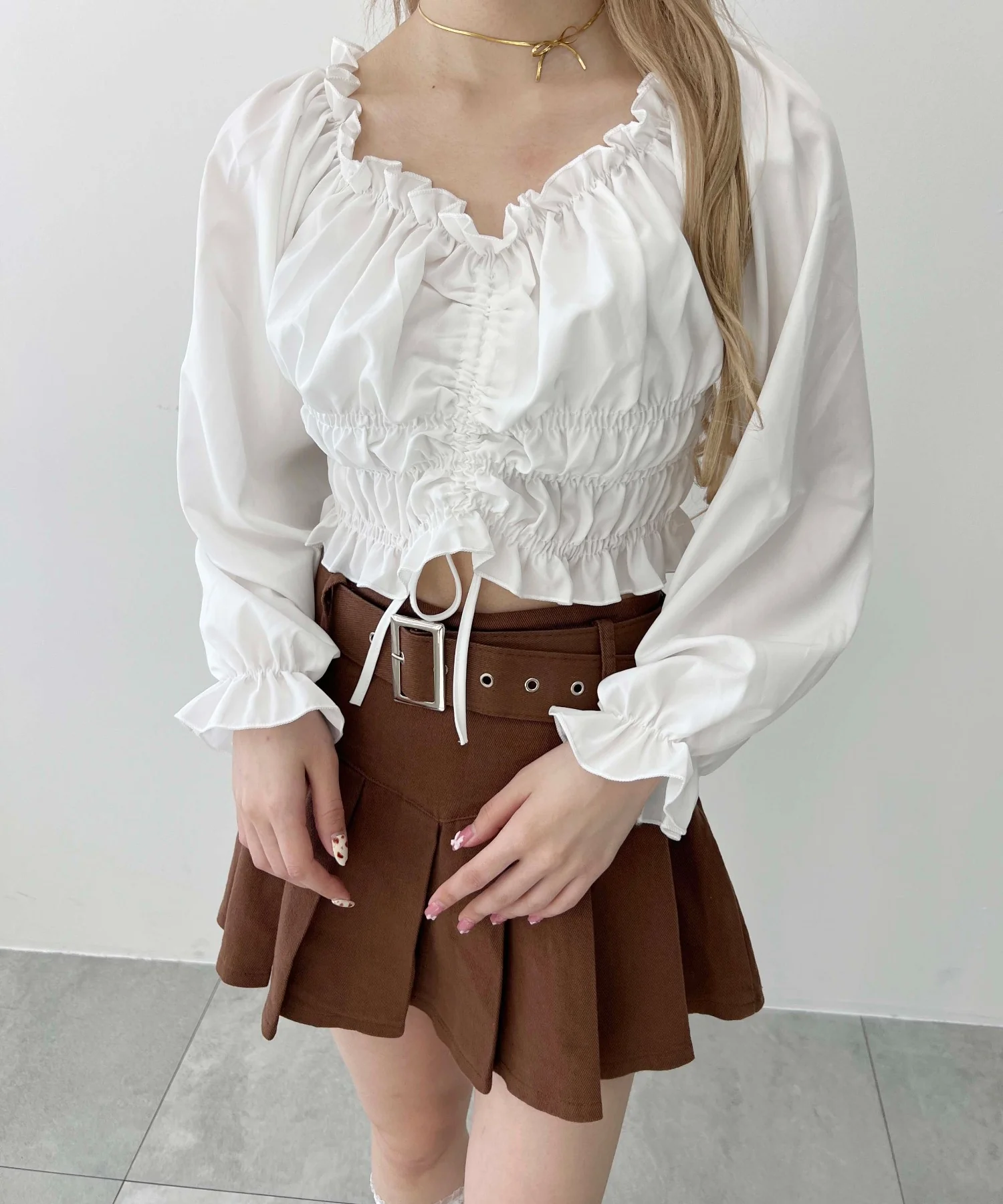 2WAYドロストデザインブラウス - Image 8