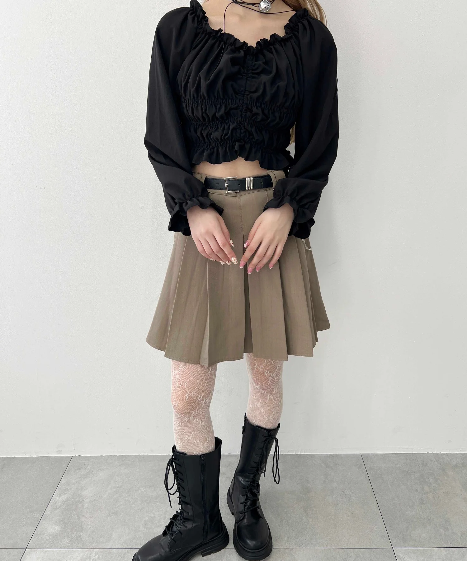 ベルト付きプリーツスカート - Image 7