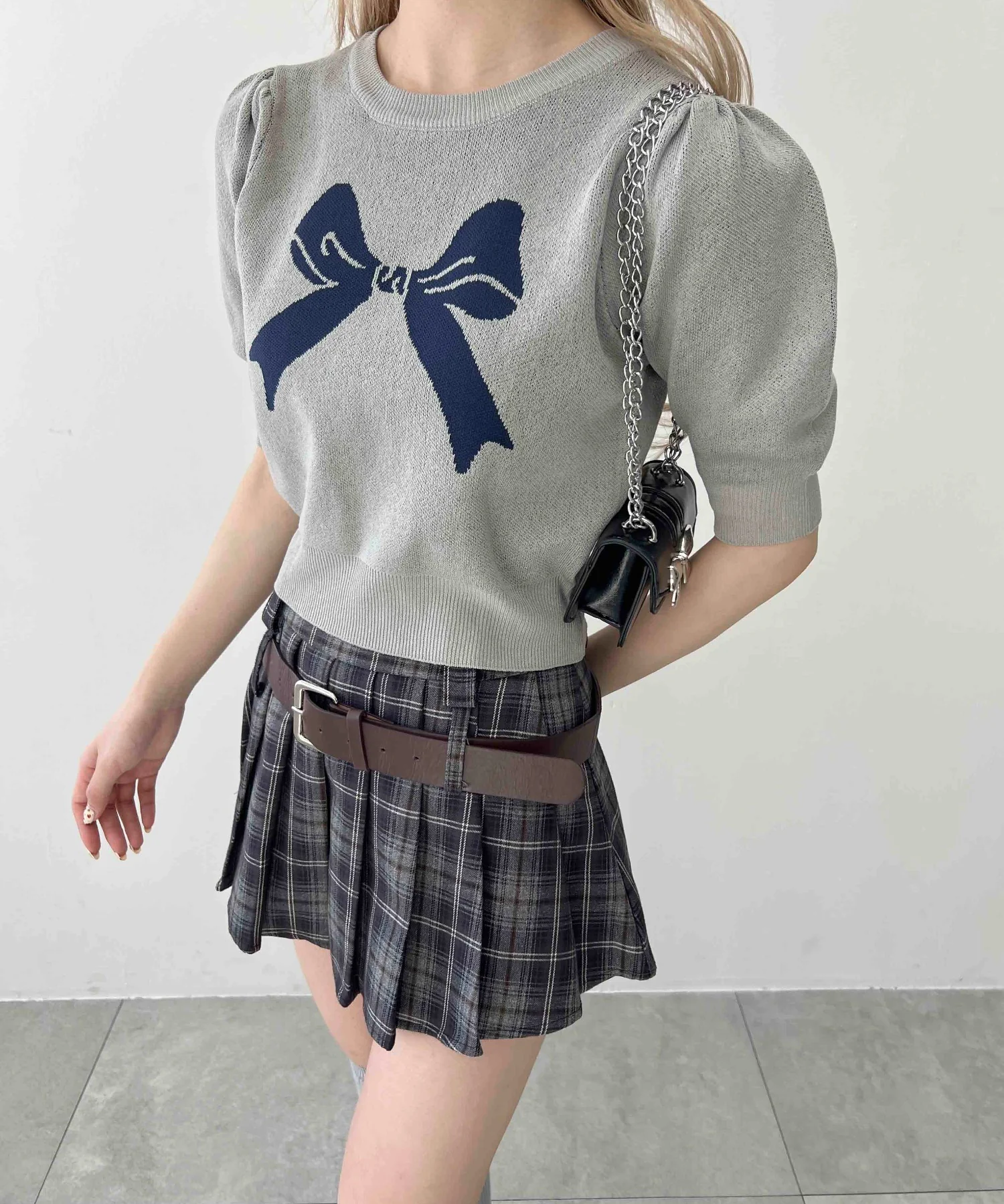 パフスリーブリボンニット - Image 14