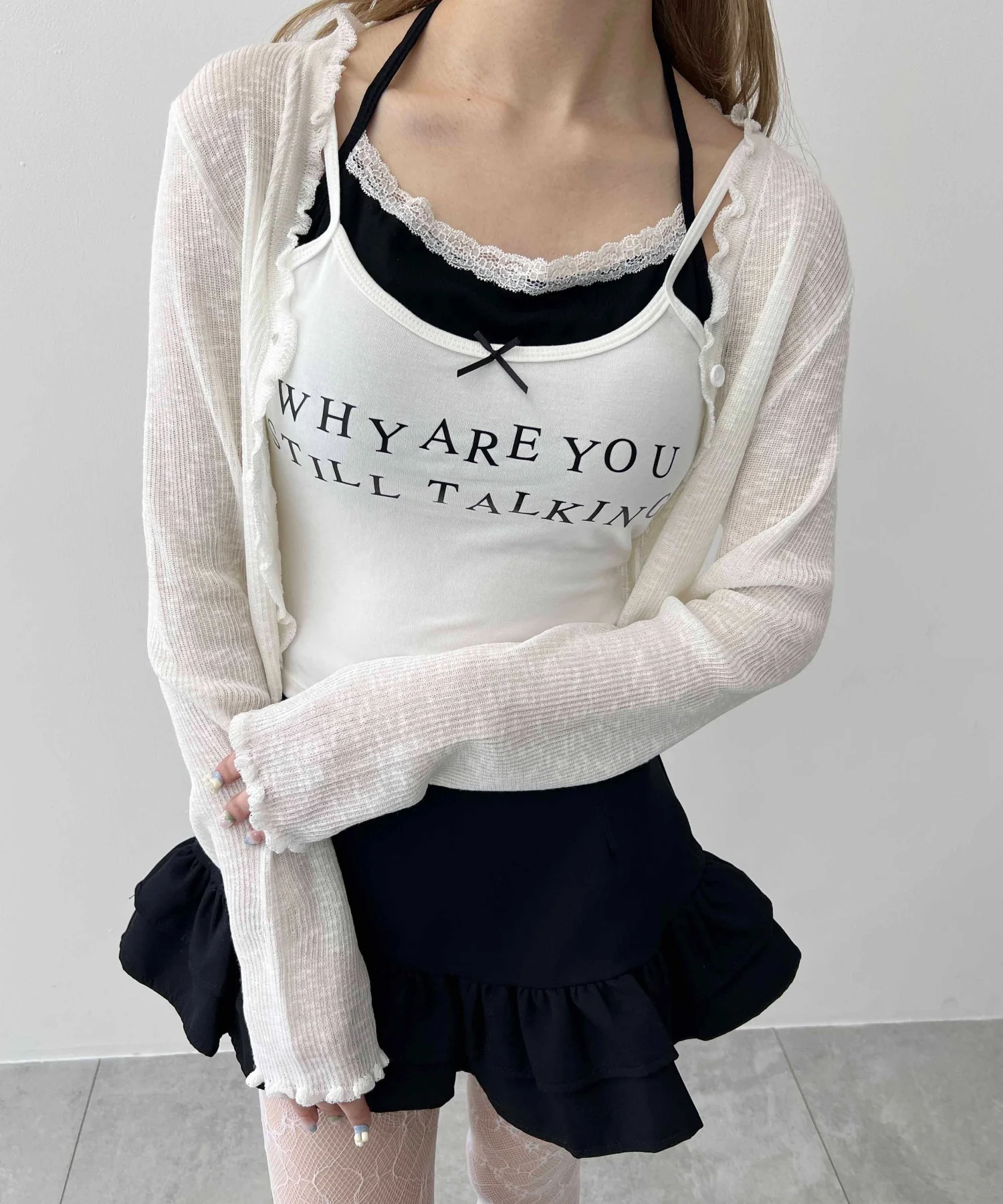 メッセージロゴレイヤードキャミソール - Image 5