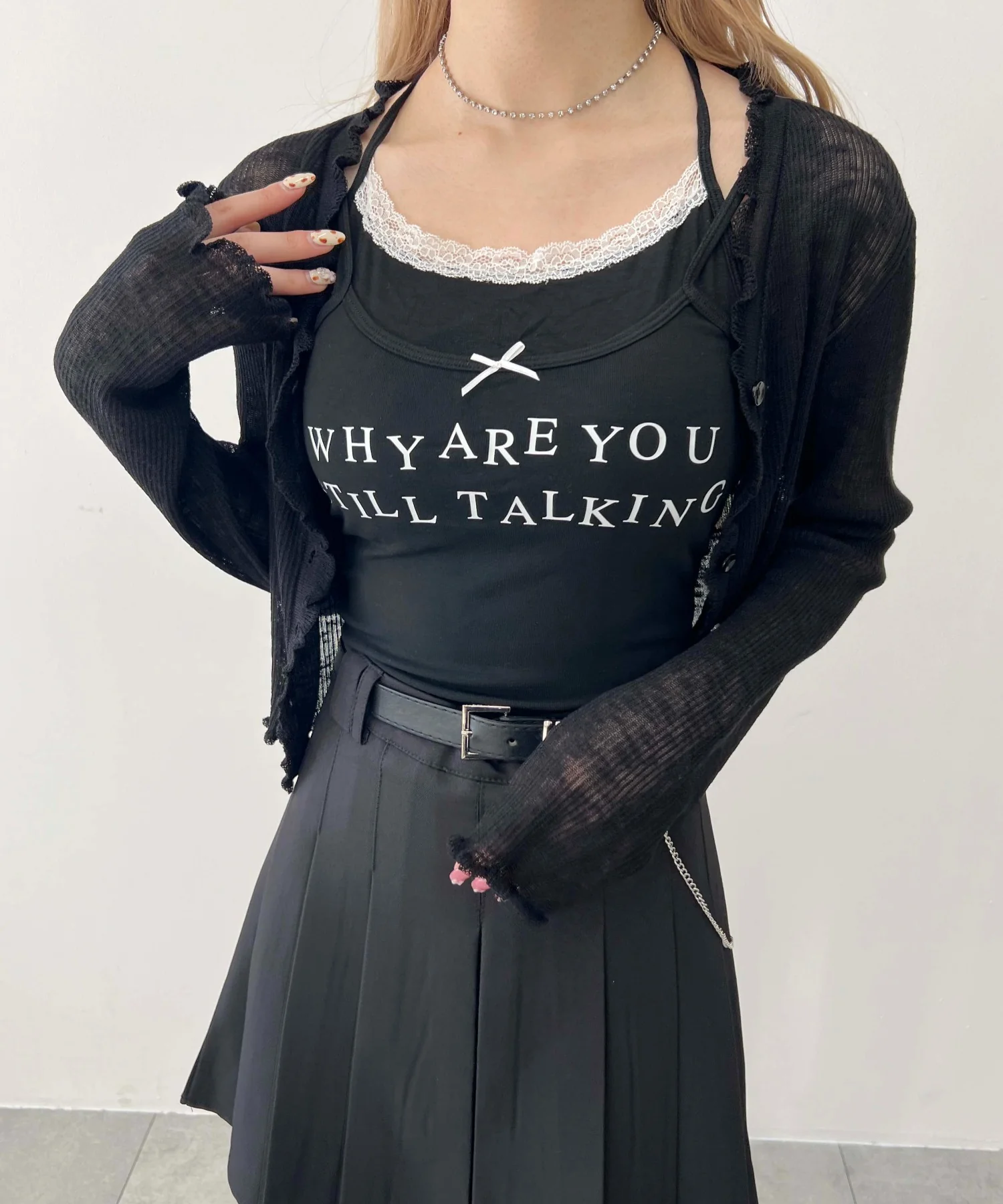 メッセージロゴレイヤードキャミソール - Image 9