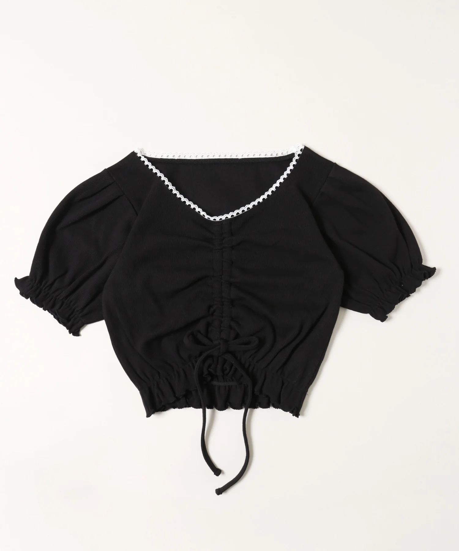 レースパイピング半袖トップス - Image 22