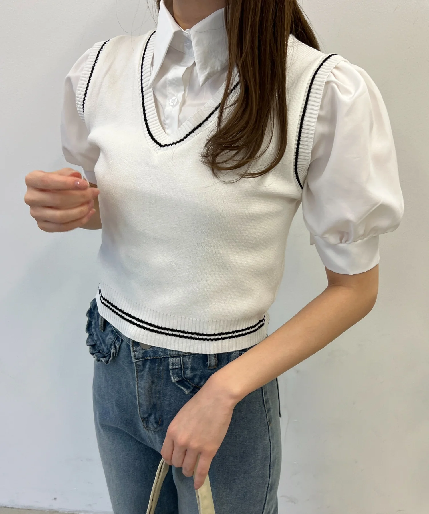 ラインベストドッキングシャツ
