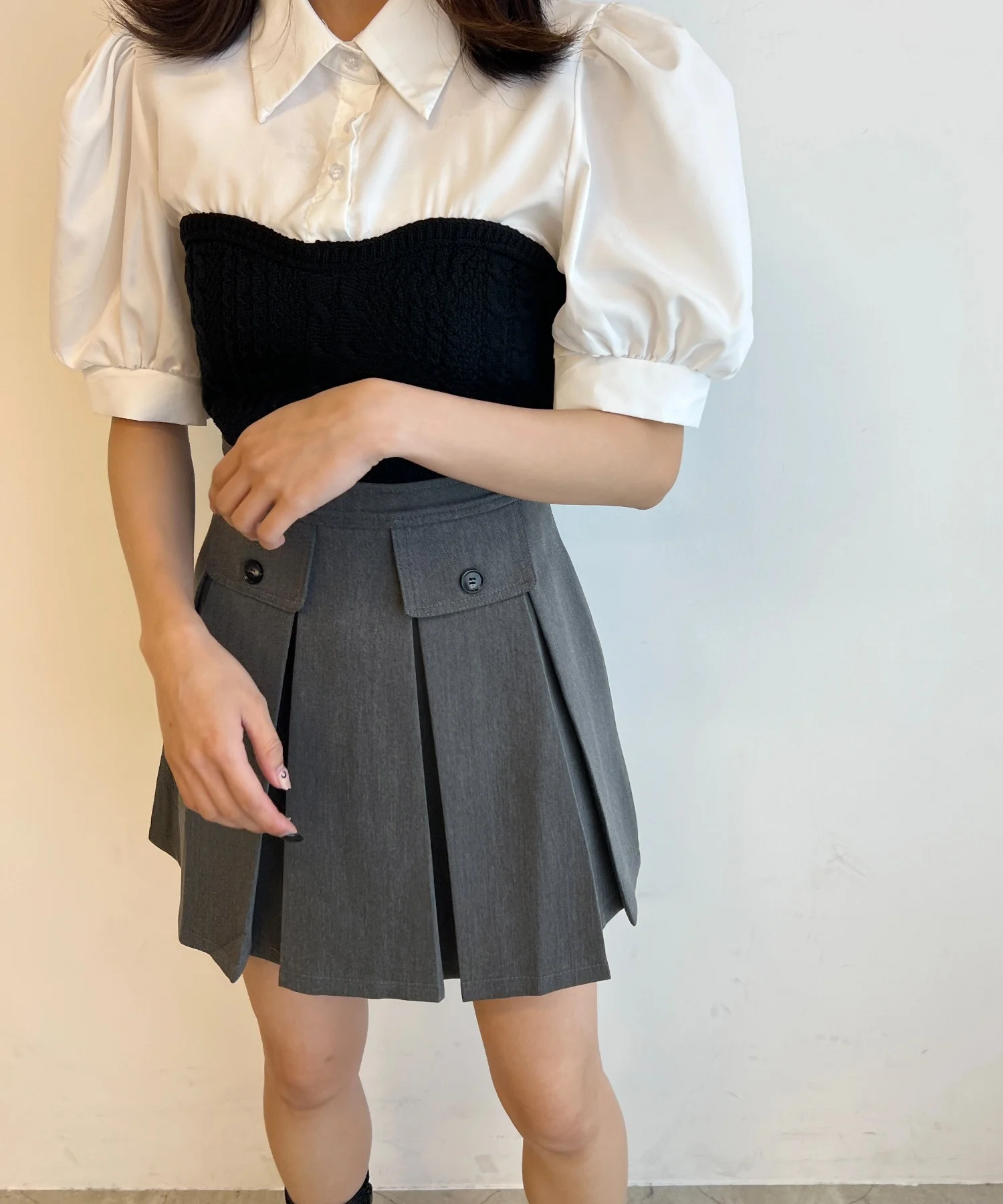 ニットビスチェドッキングシャツ - Image 11