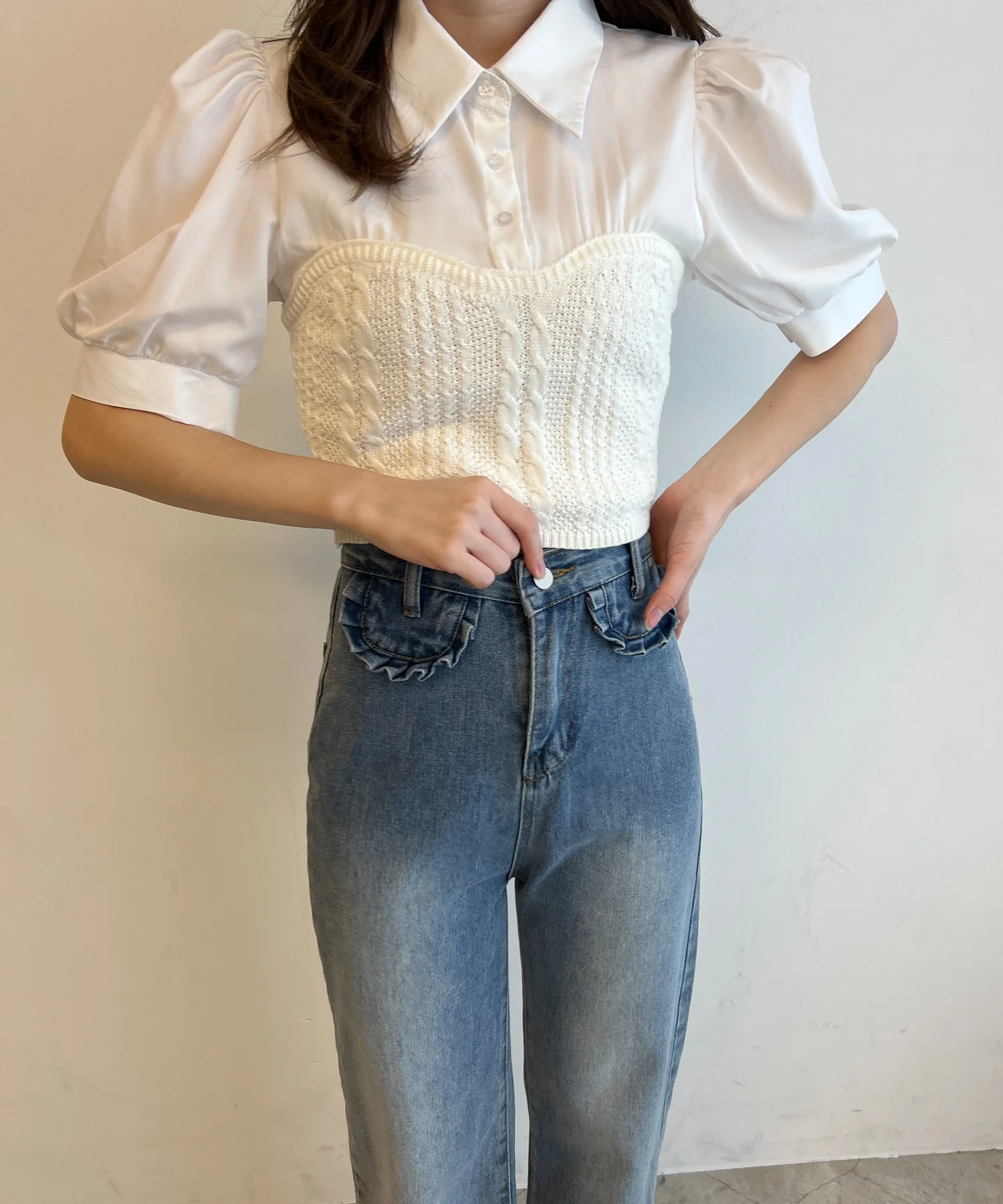 ニットビスチェドッキングシャツ - Image 4