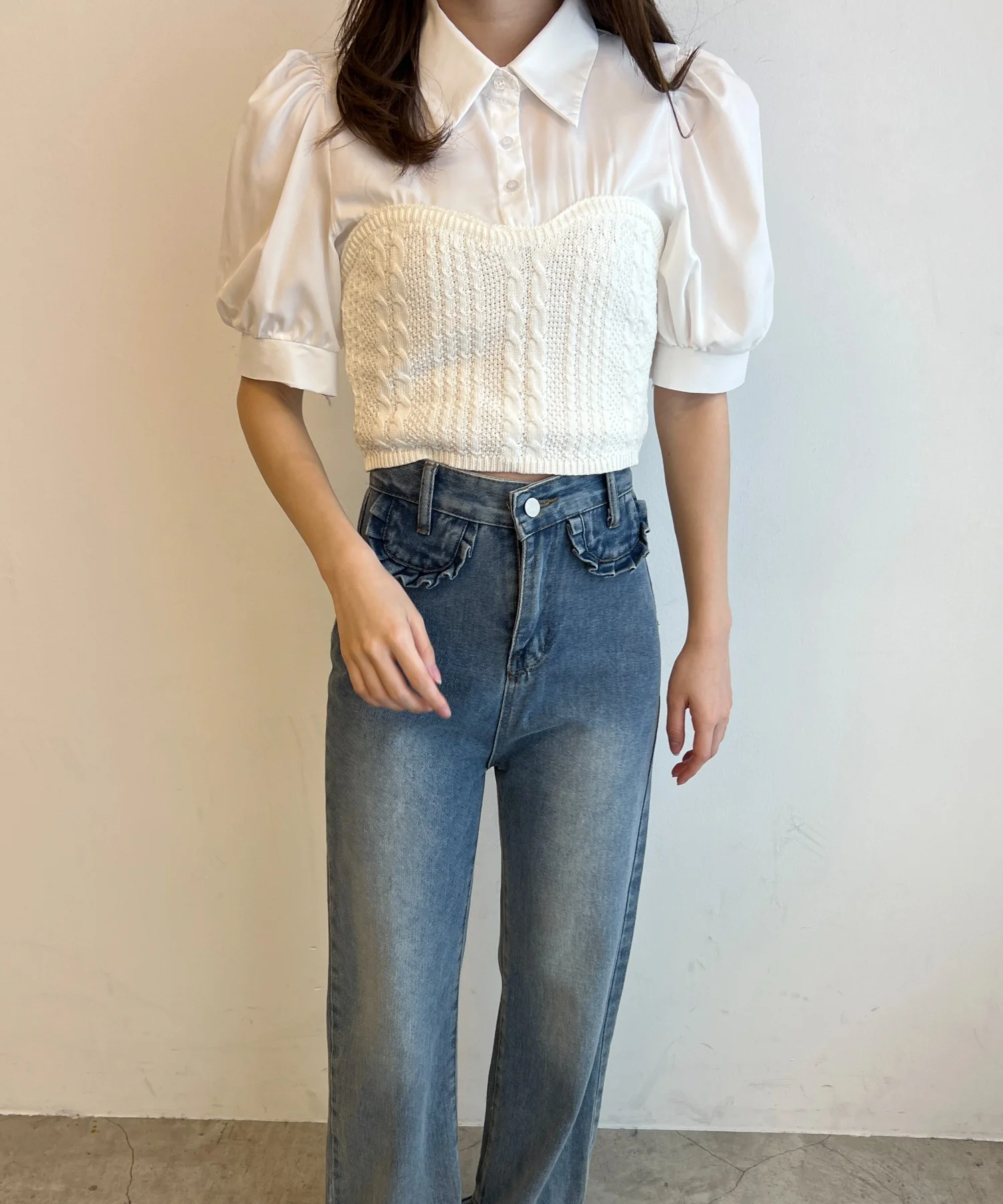 ニットビスチェドッキングシャツ - Image 5