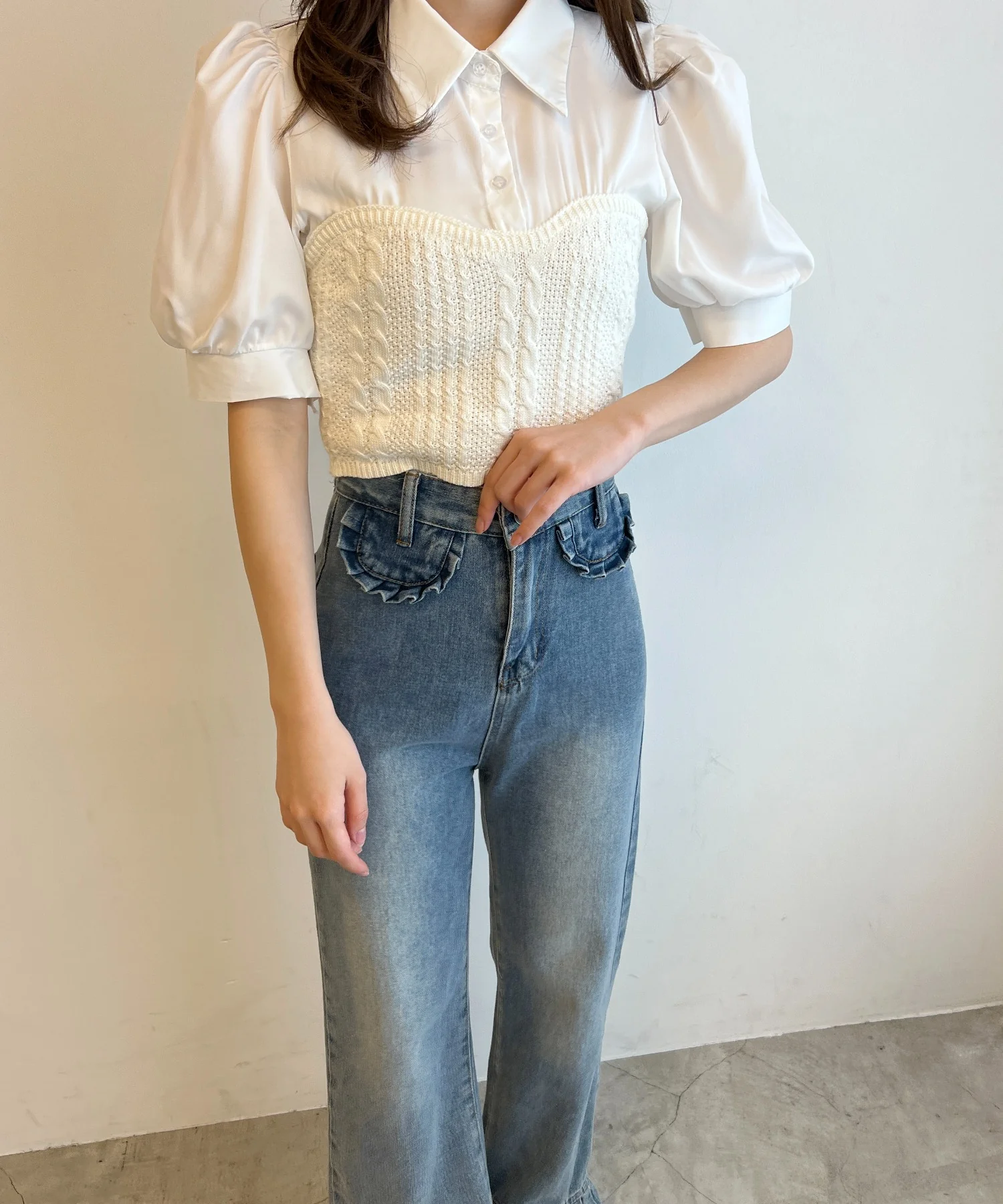 ニットビスチェドッキングシャツ - Image 6