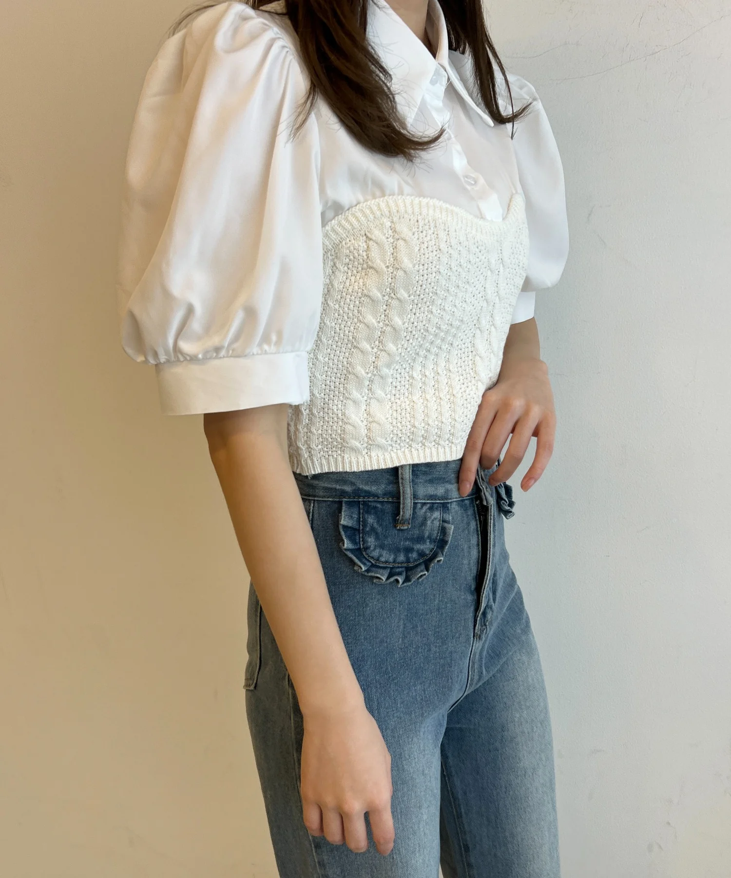 ニットビスチェドッキングシャツ - Image 7