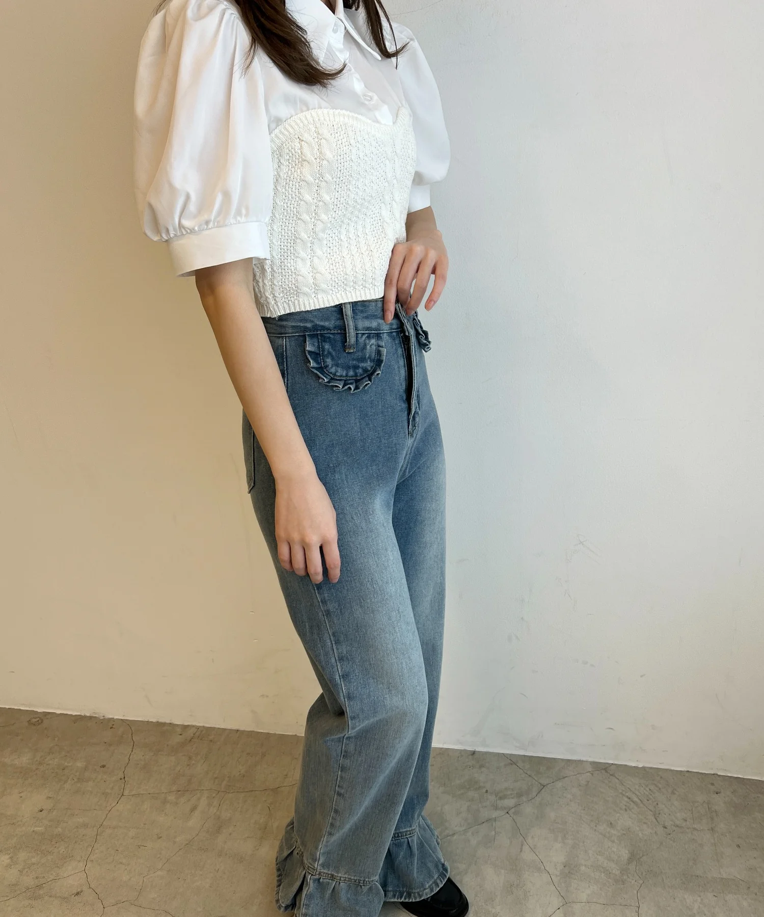 ニットビスチェドッキングシャツ - Image 8