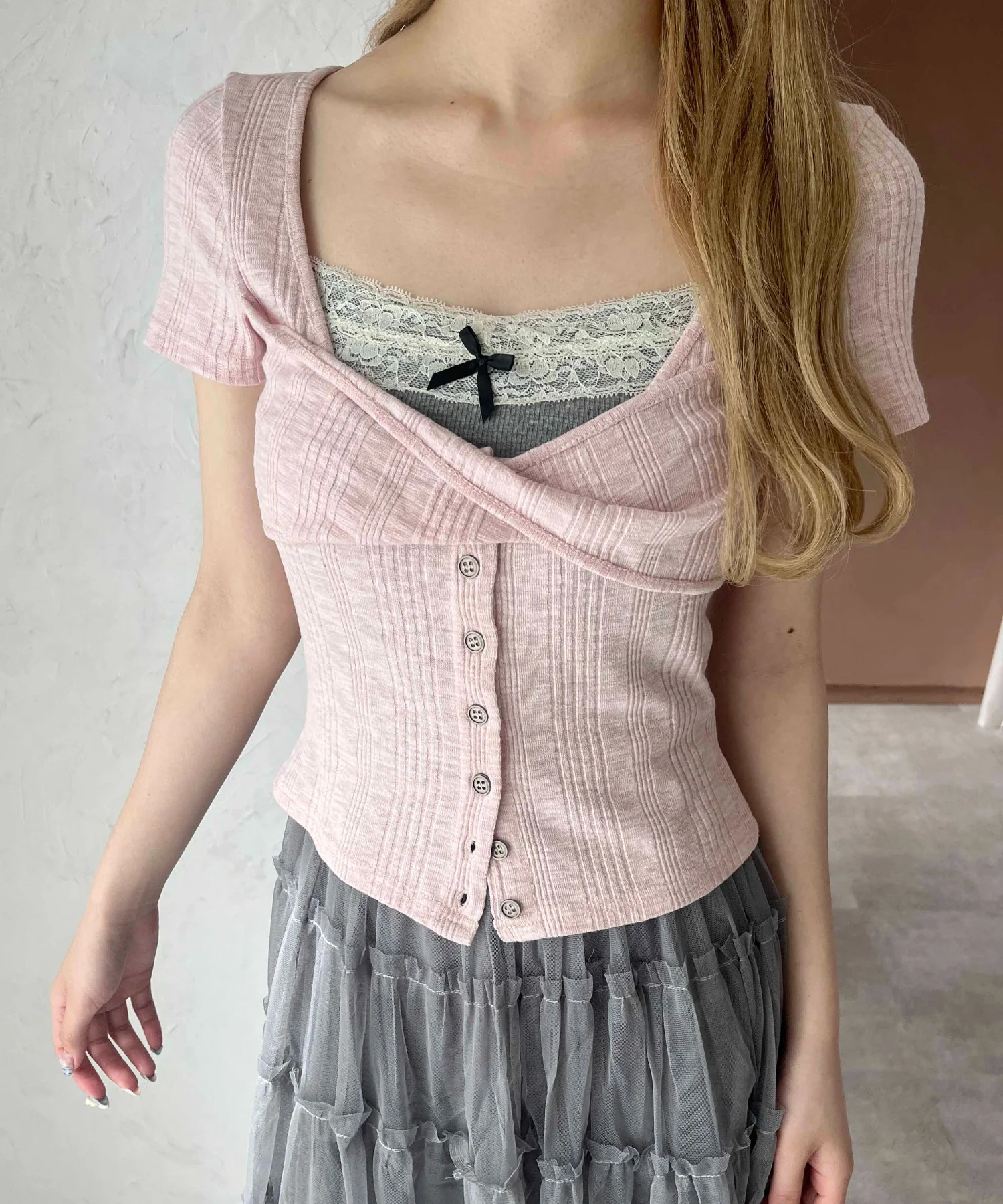 クロスデザインカーデトップス - Image 10