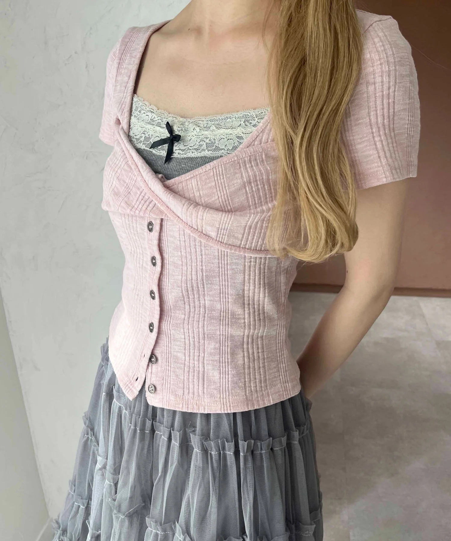 クロスデザインカーデトップス - Image 12