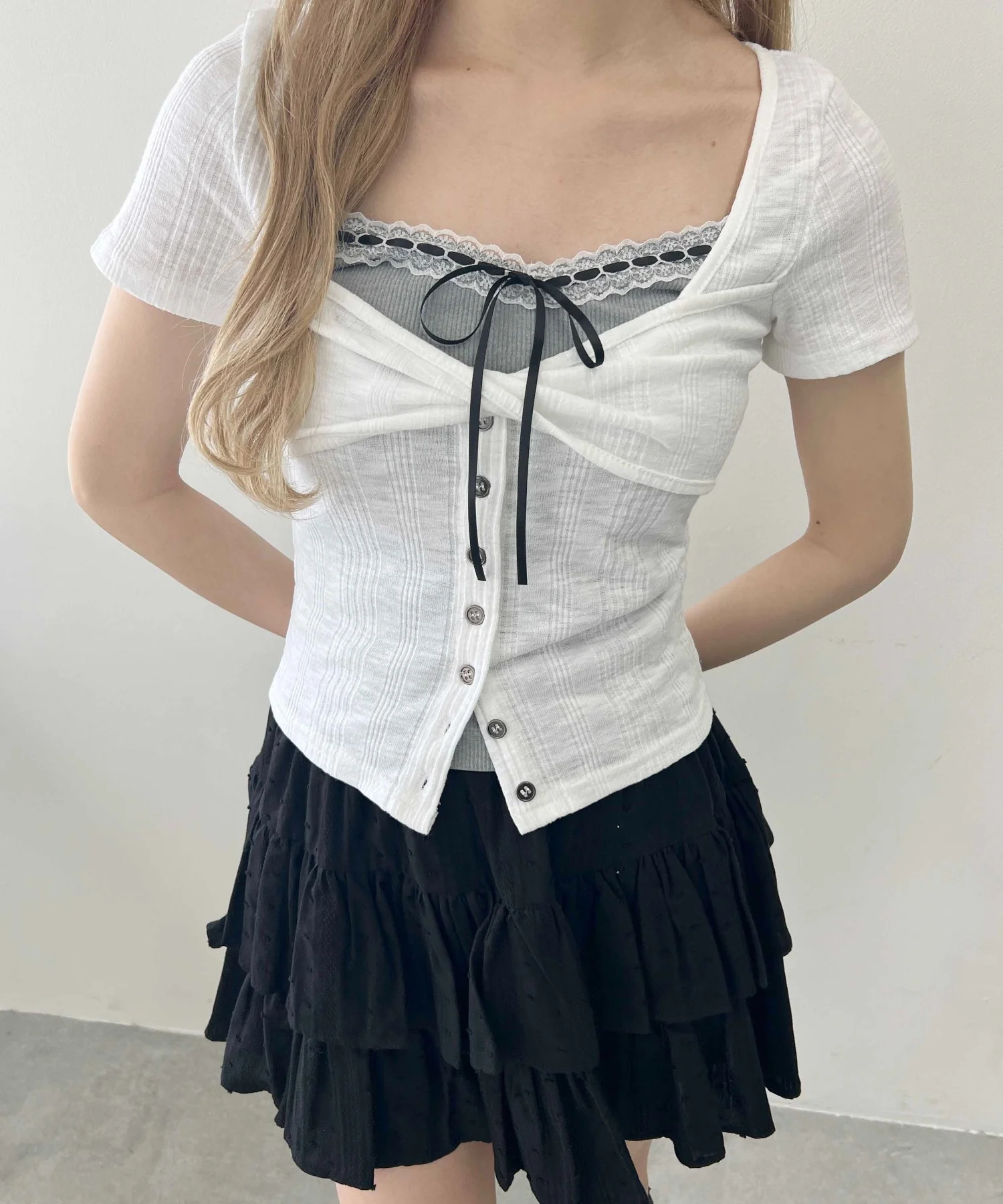 クロスデザインカーデトップス - Image 15