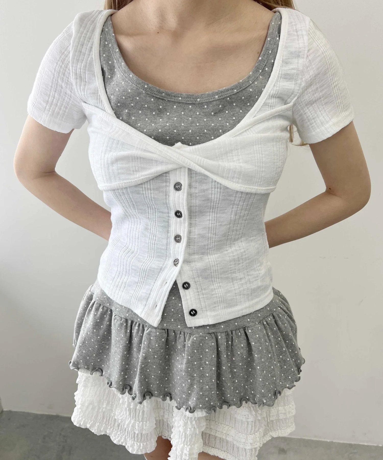 クロスデザインカーデトップス - Image 19