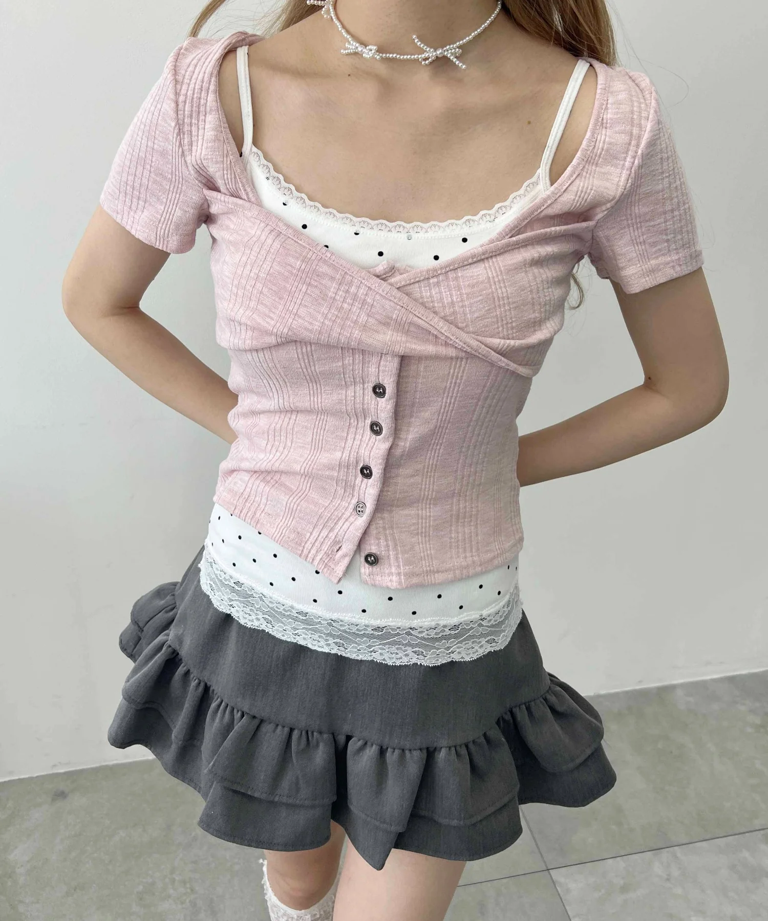 クロスデザインカーデトップス - Image 5