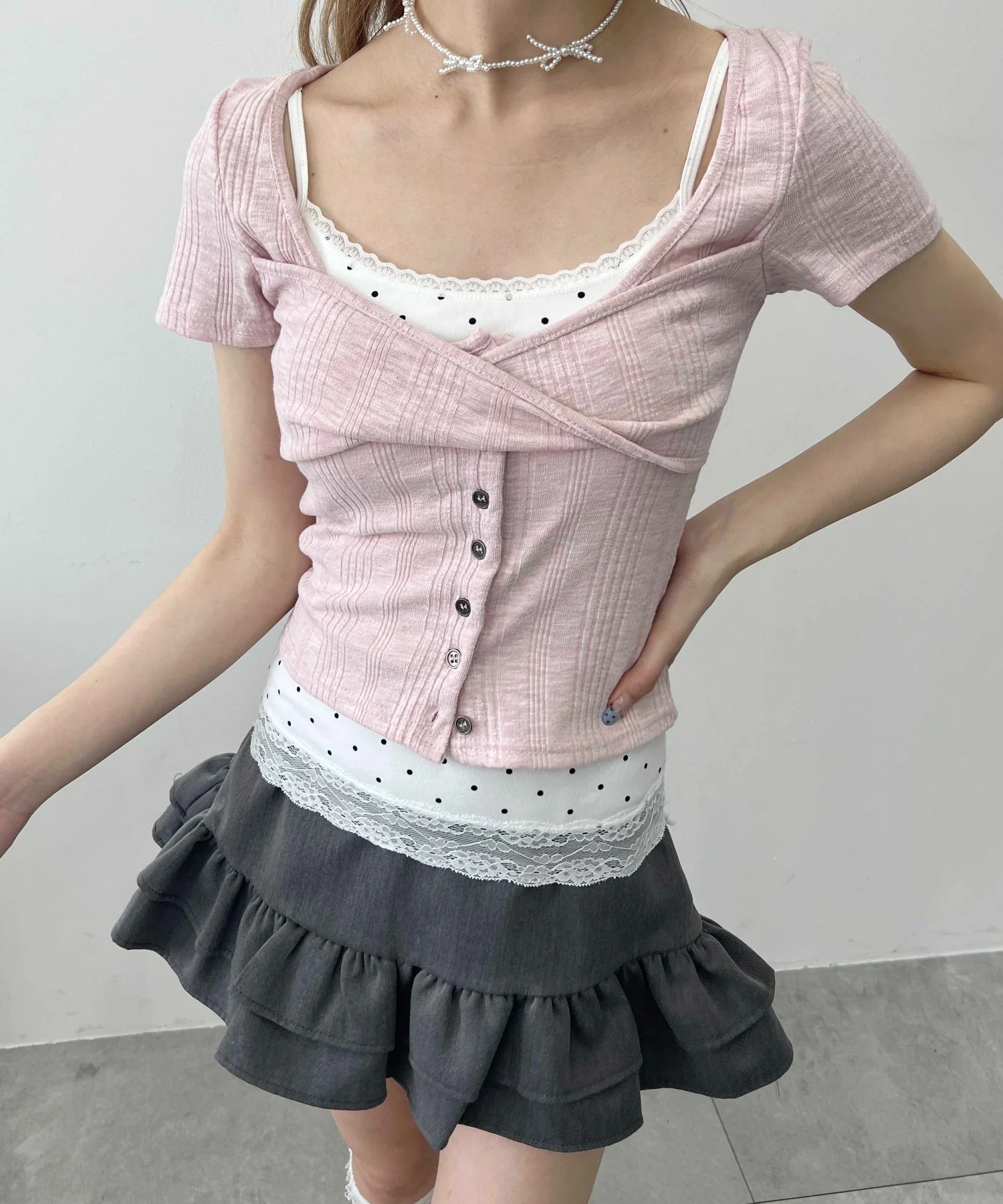 クロスデザインカーデトップス - Image 6