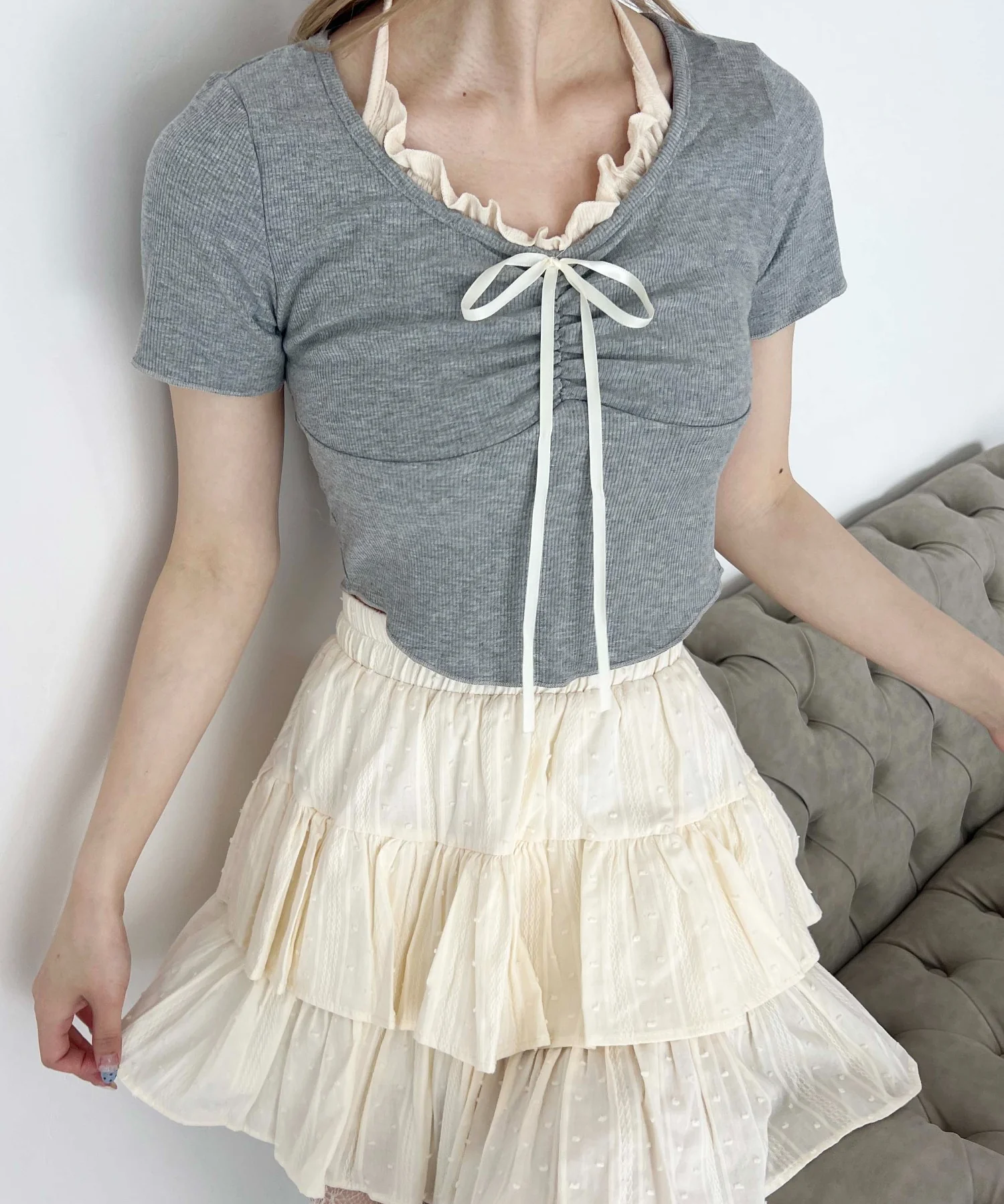 ホルターネックドッキングTシャツ - Image 5