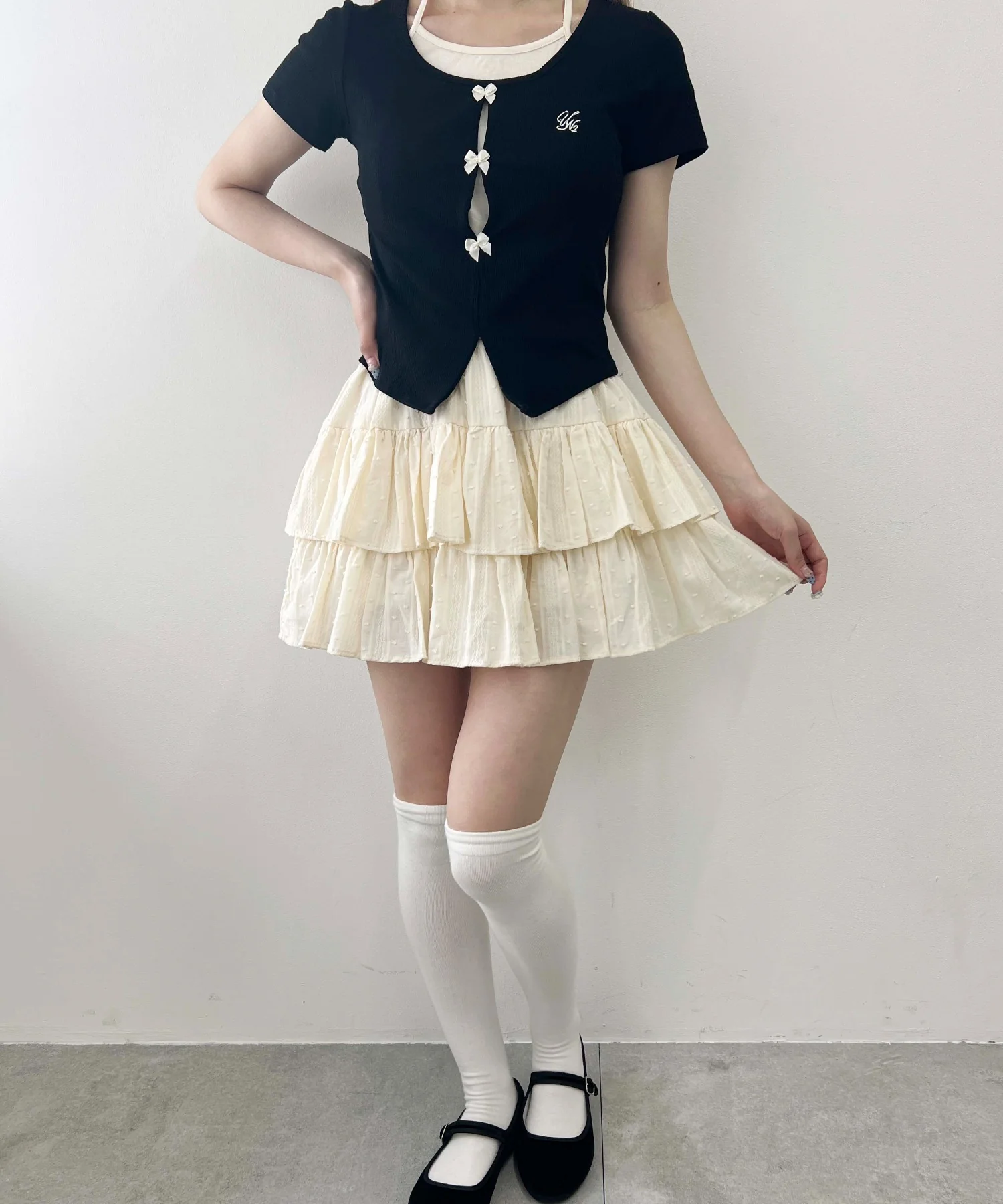 ミニリボンデザインホルターネックTシャツ - Image 10