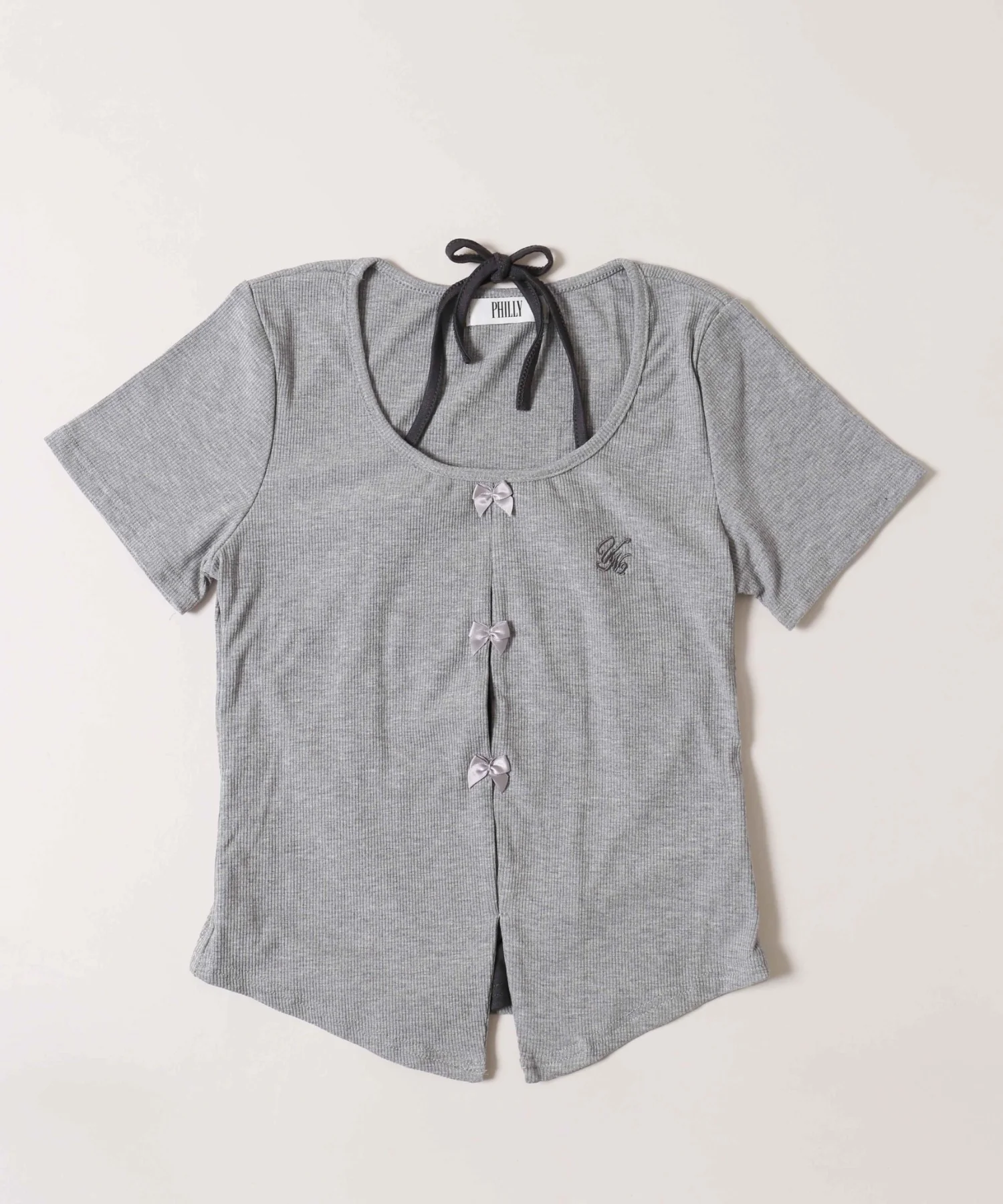 ミニリボンデザインホルターネックTシャツ - Image 11
