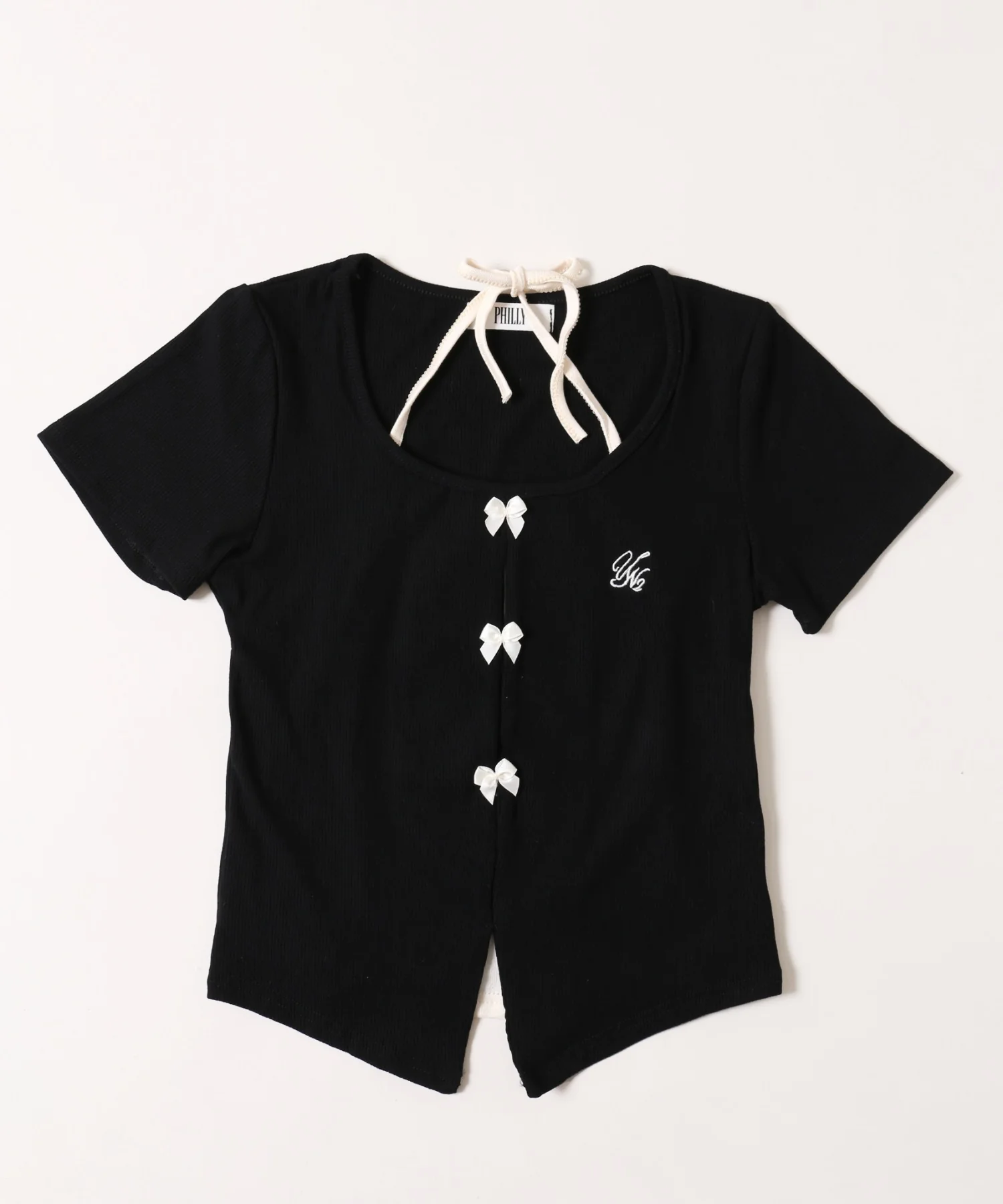 ミニリボンデザインホルターネックTシャツ - Image 12