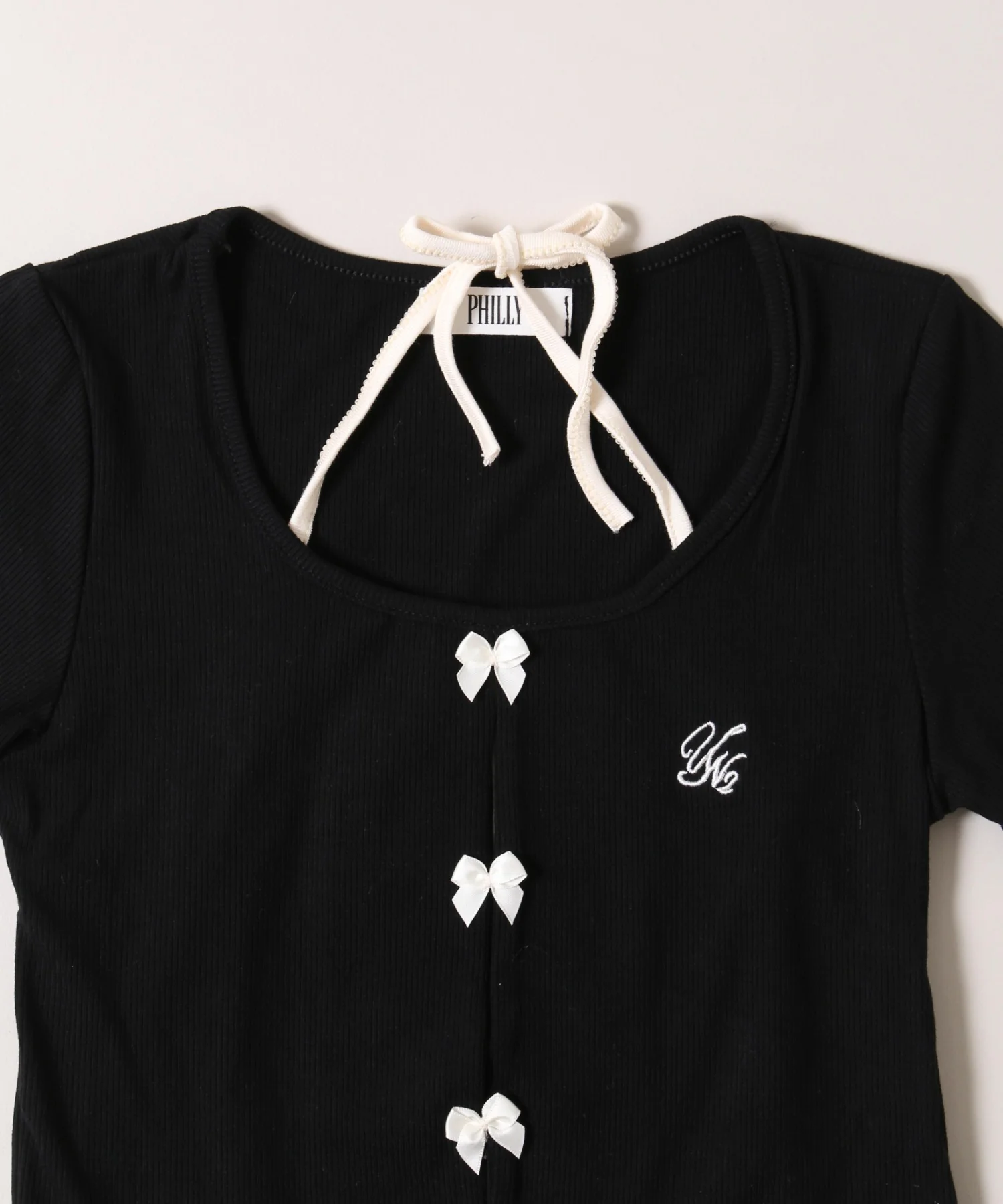 ミニリボンデザインホルターネックTシャツ - Image 15