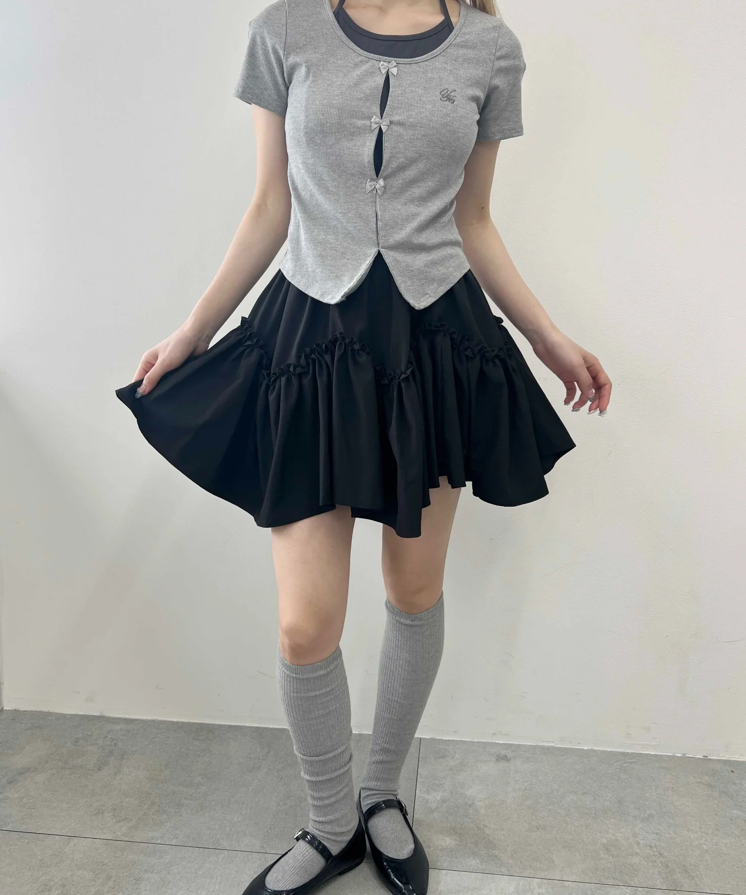 ミニリボンデザインホルターネックTシャツ - Image 6