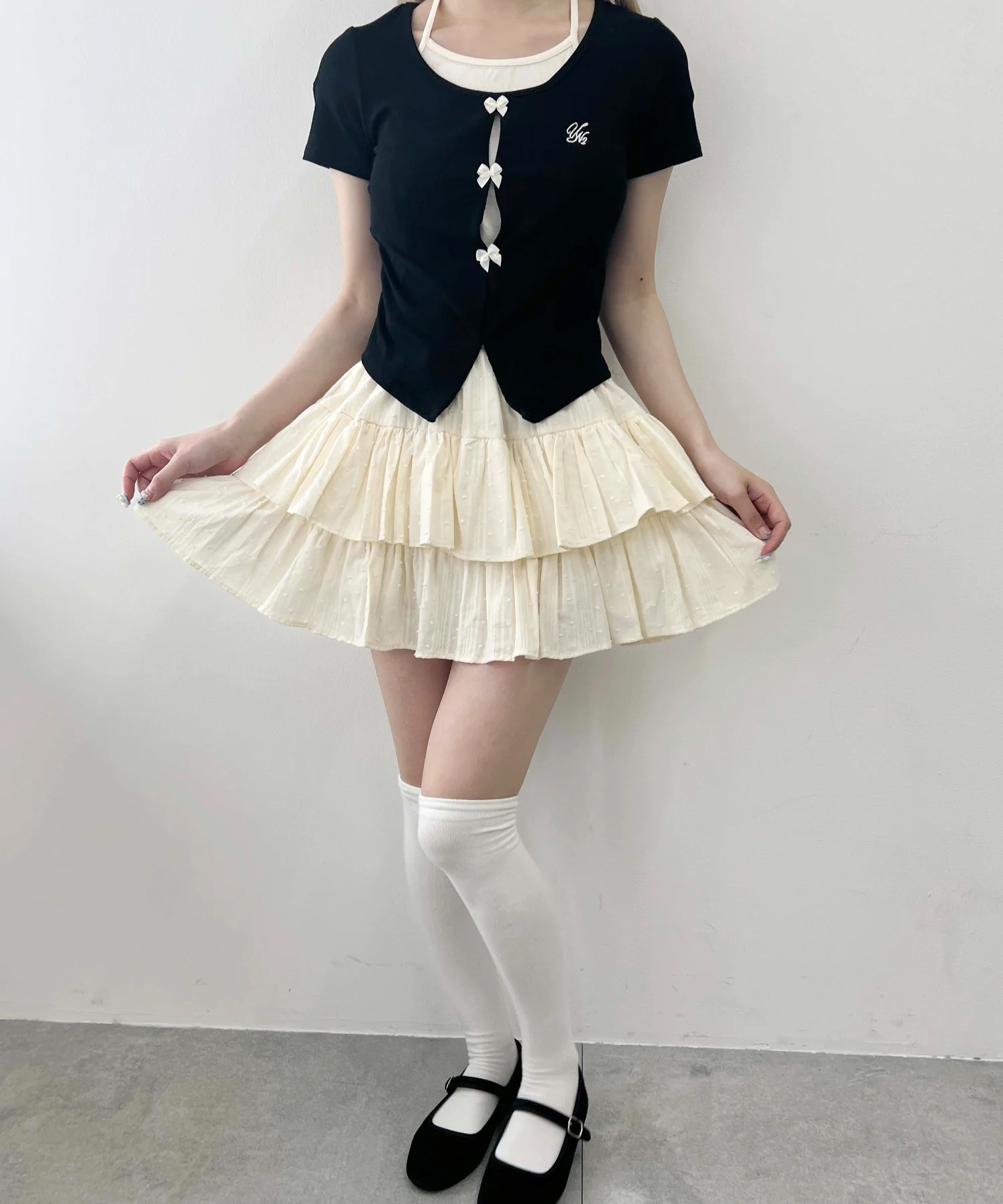 ミニリボンデザインホルターネックTシャツ - Image 9