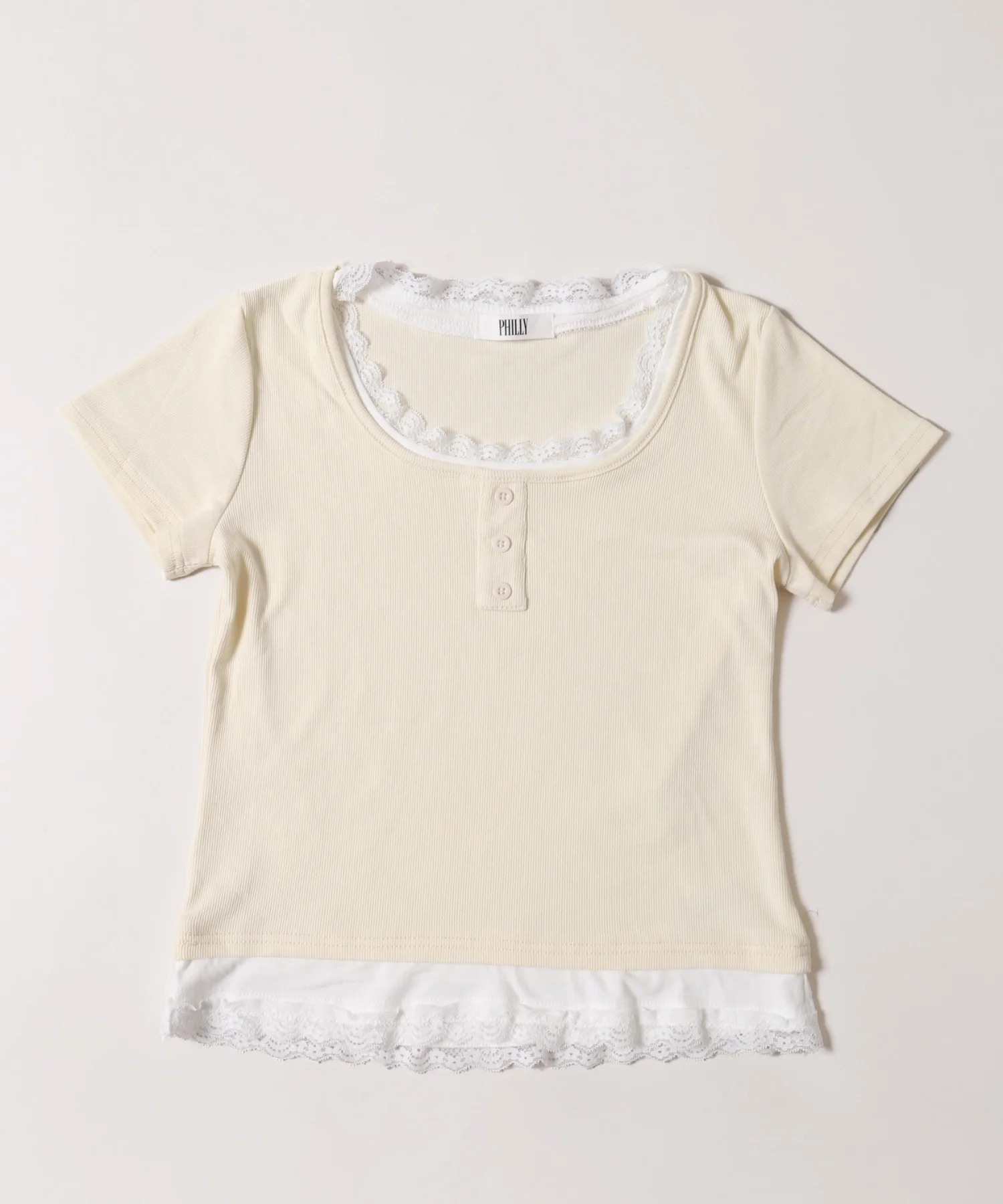 レースポイントフェイクレイヤードTシャツ - Image 17