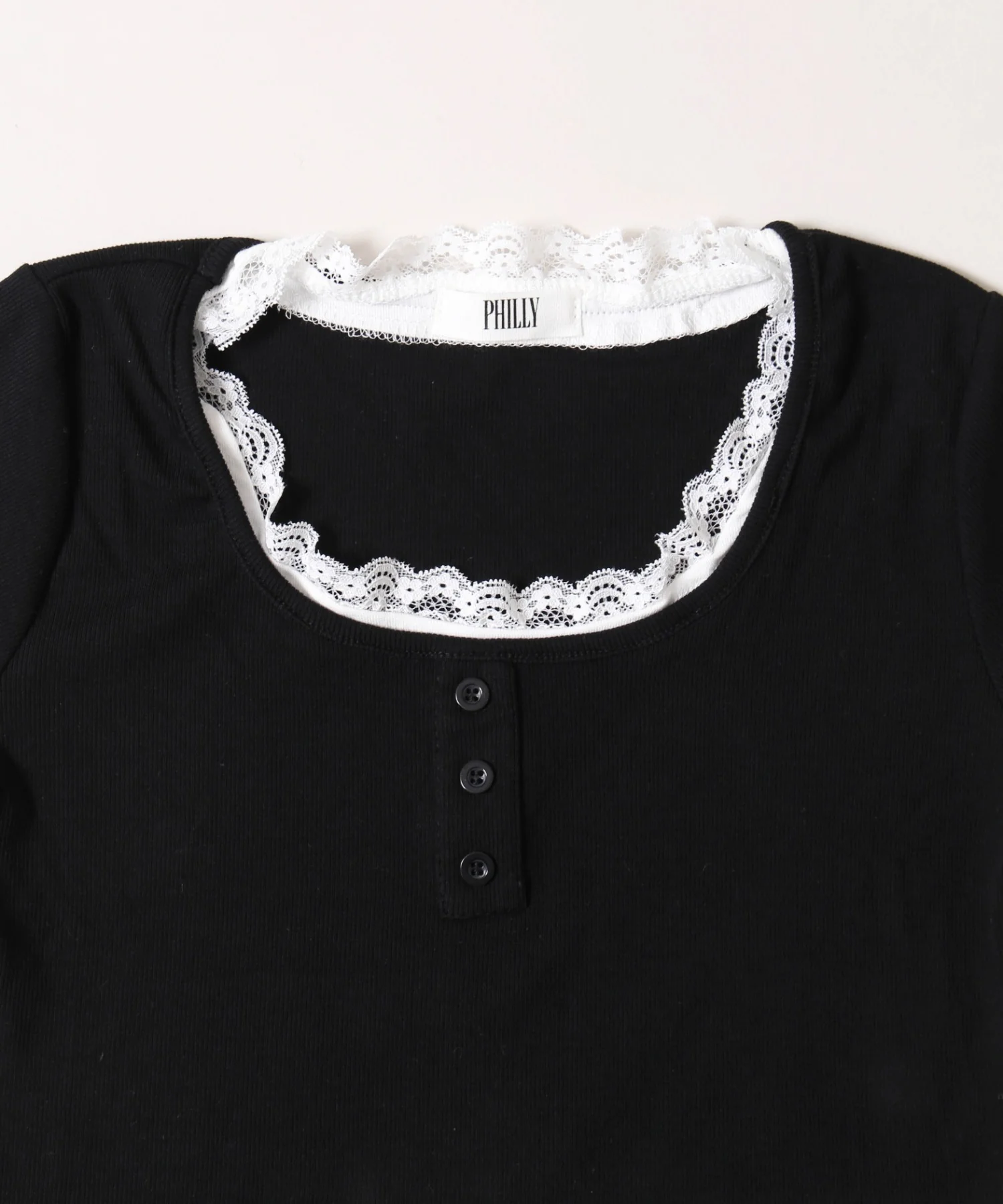 レースポイントフェイクレイヤードTシャツ - Image 21