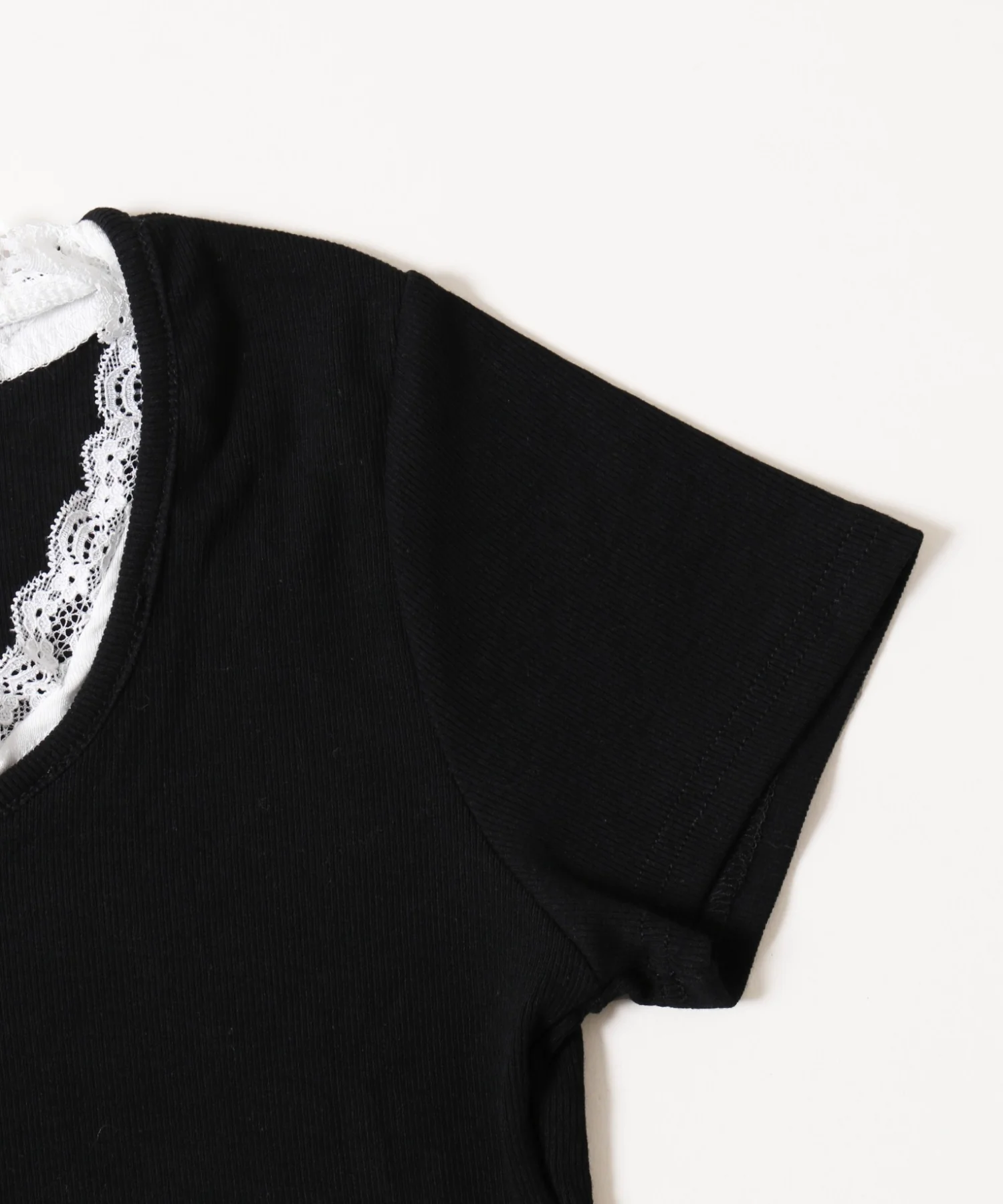レースポイントフェイクレイヤードTシャツ - Image 22