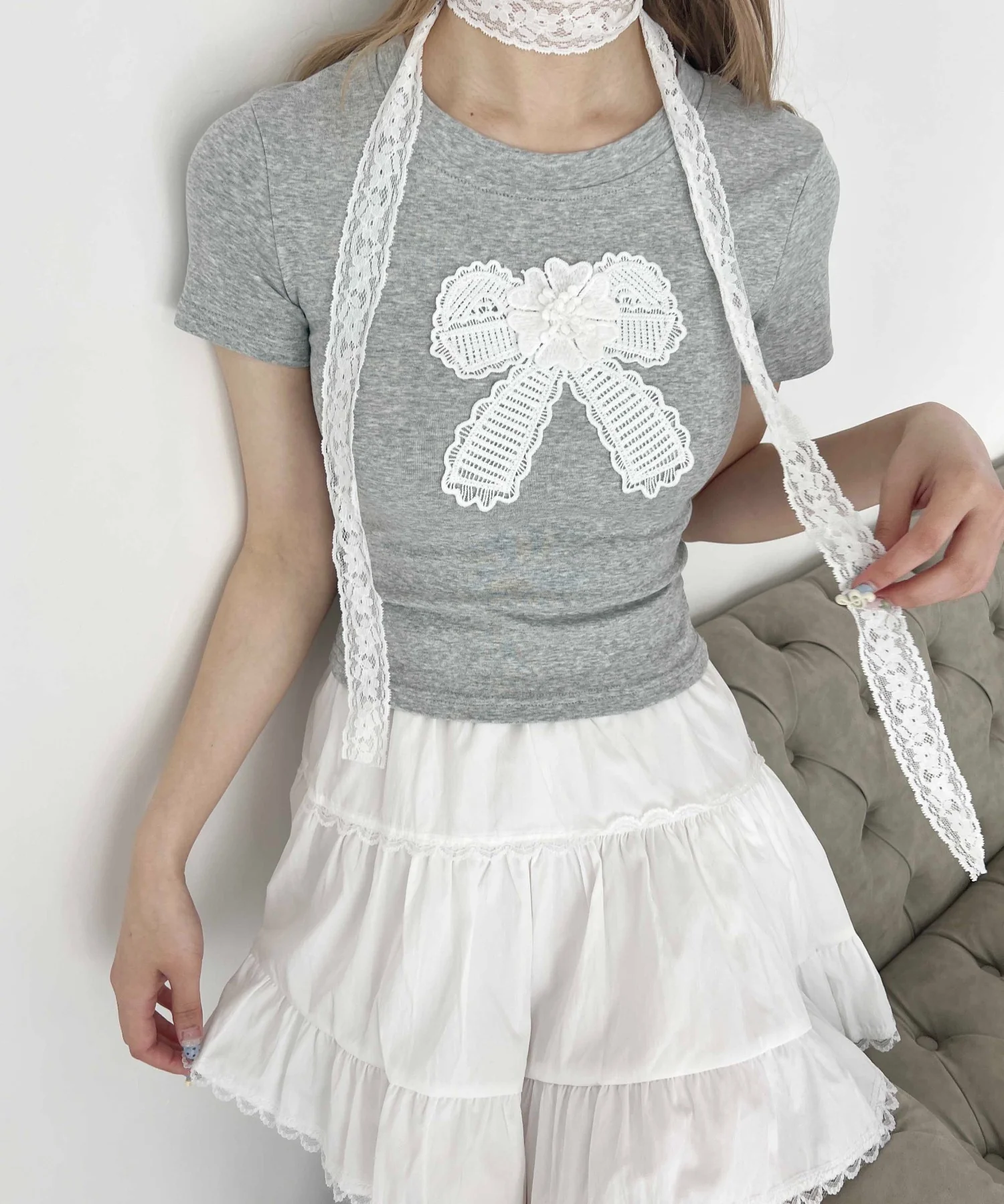 リボンワッペンピチTシャツ - Image 5