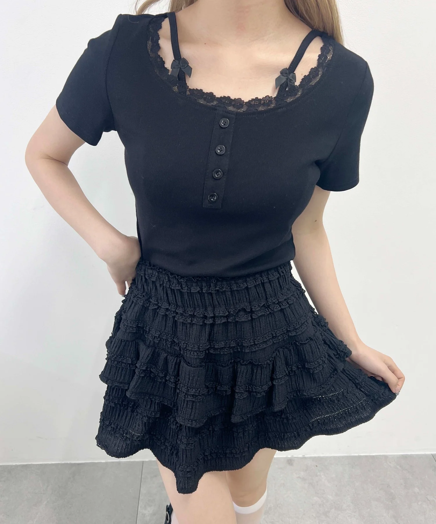 リボンキャミドッキングTシャツ - Image 11