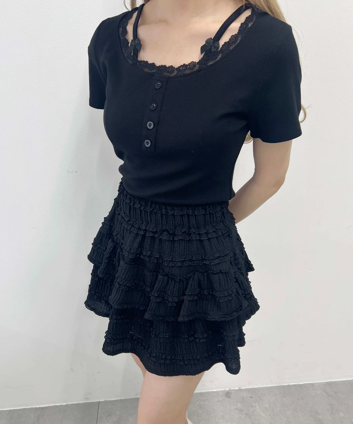 リボンキャミドッキングTシャツ - Image 12