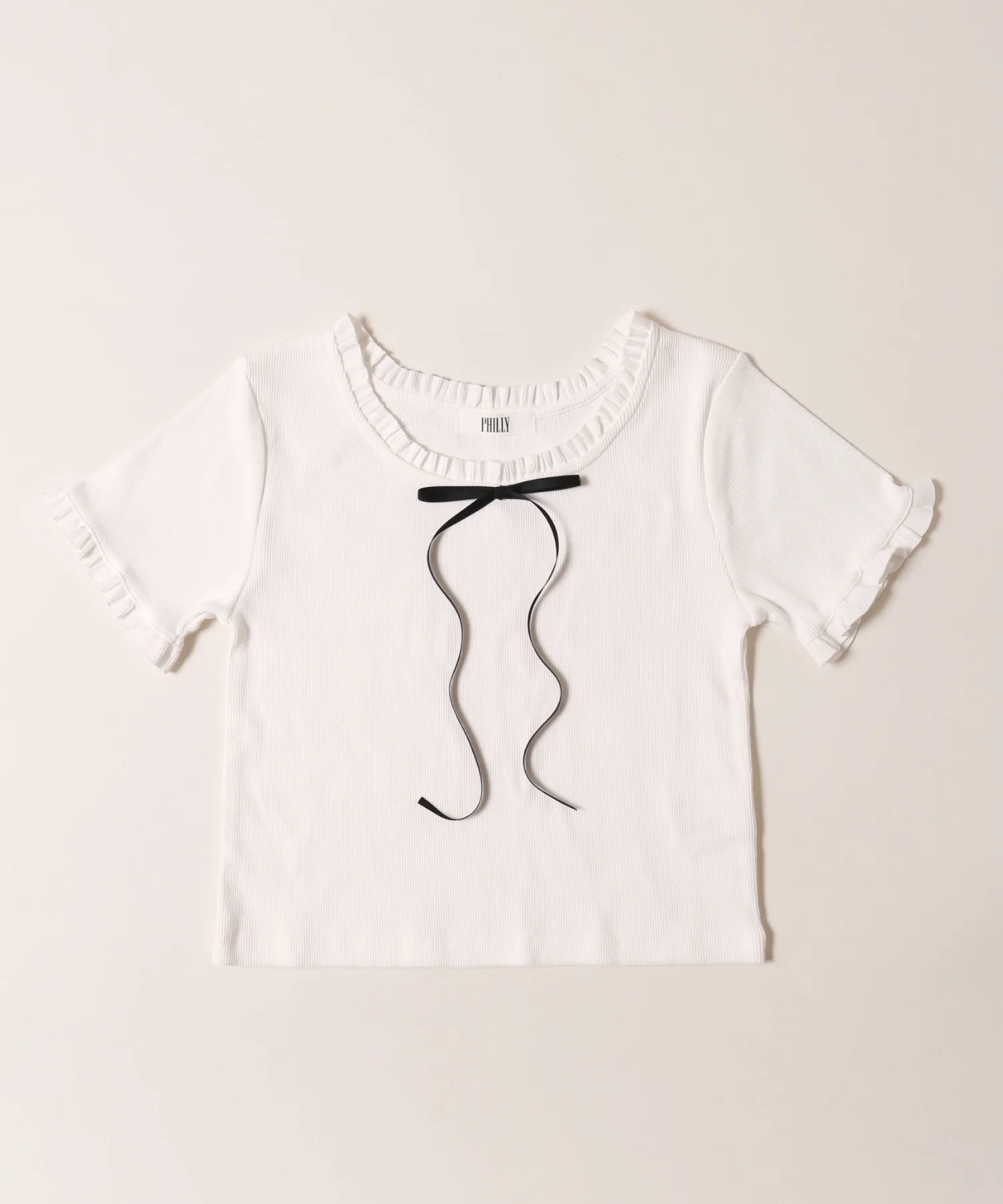 ロングリボンフリルリブTシャツ - Image 17