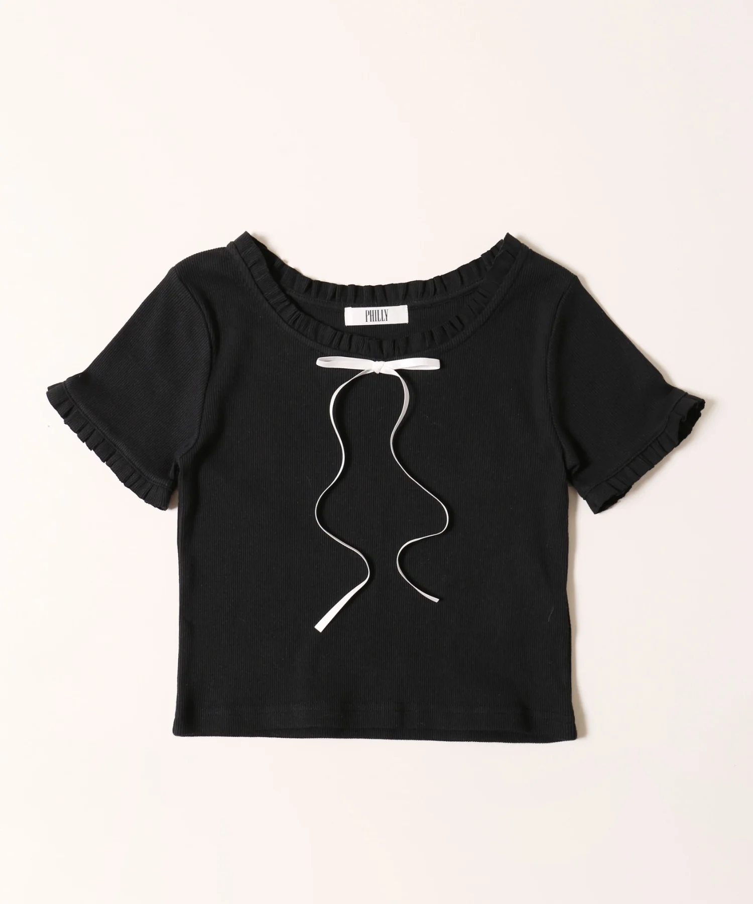 ロングリボンフリルリブTシャツ - Image 18