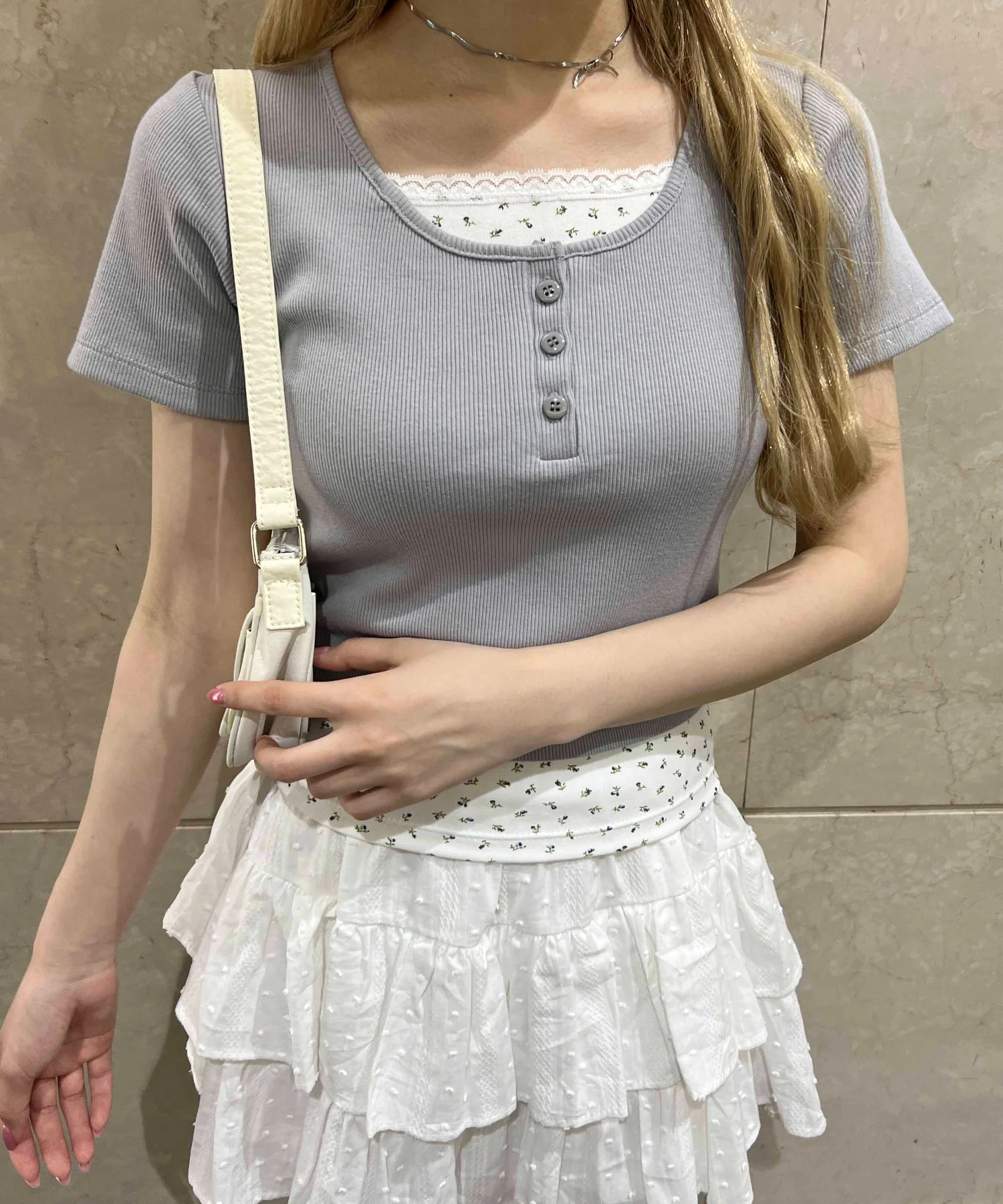 フェイクレイヤードTシャツ