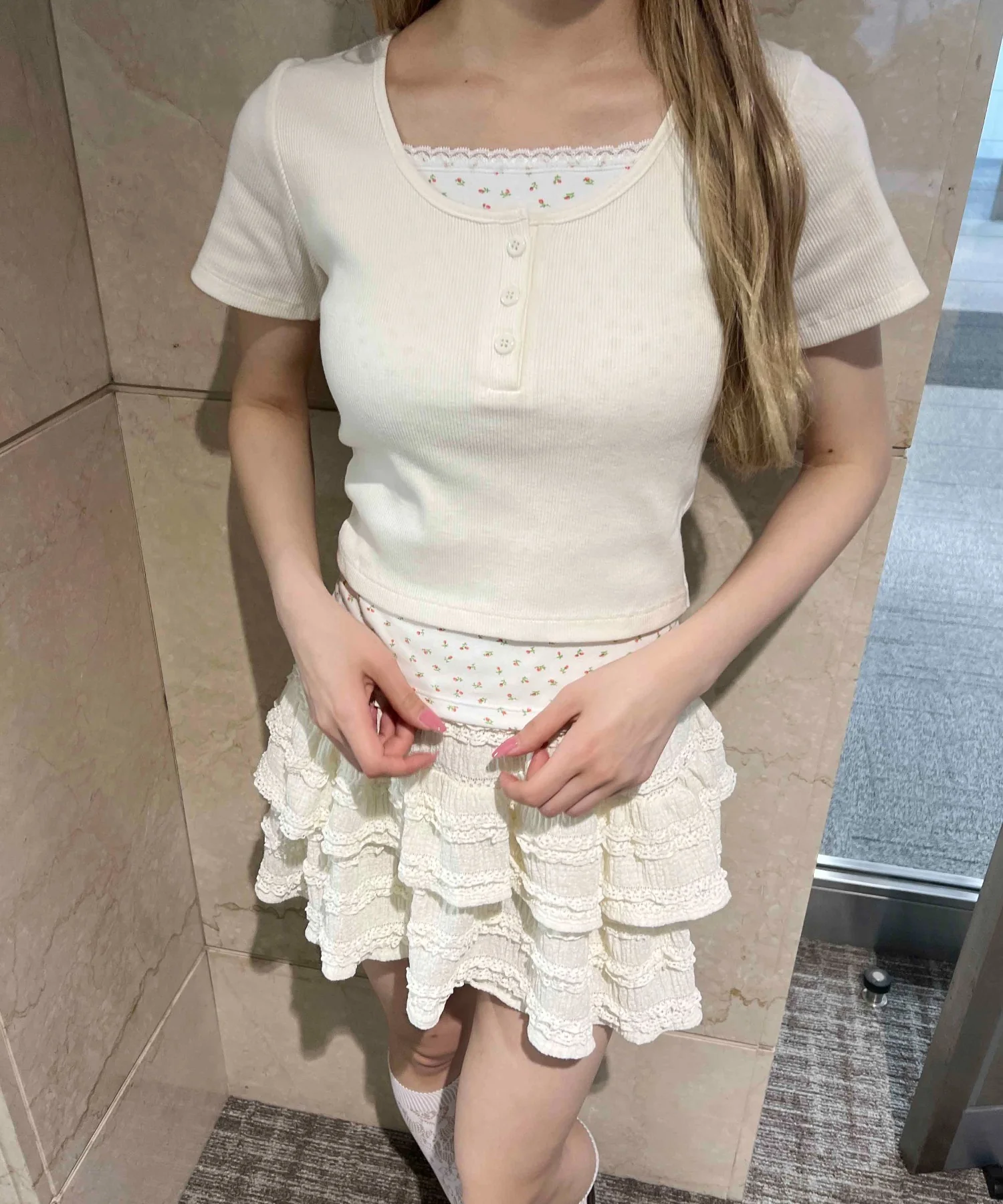 フェイクレイヤードTシャツ - Image 6