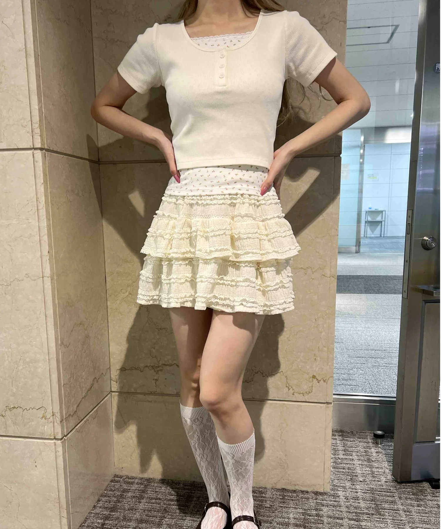 フェイクレイヤードTシャツ - Image 7