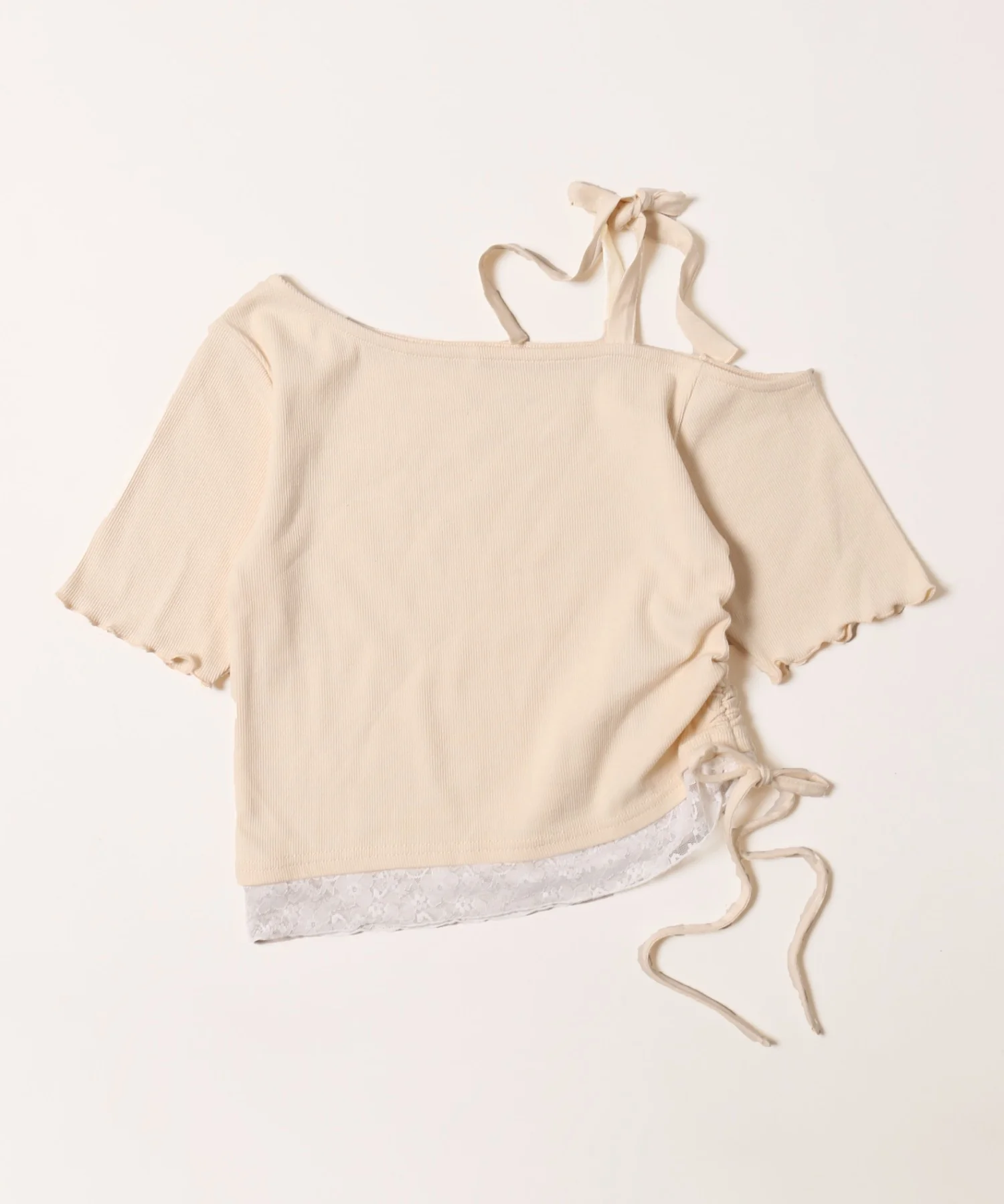 レースヘムワンショルトップス - Image 14