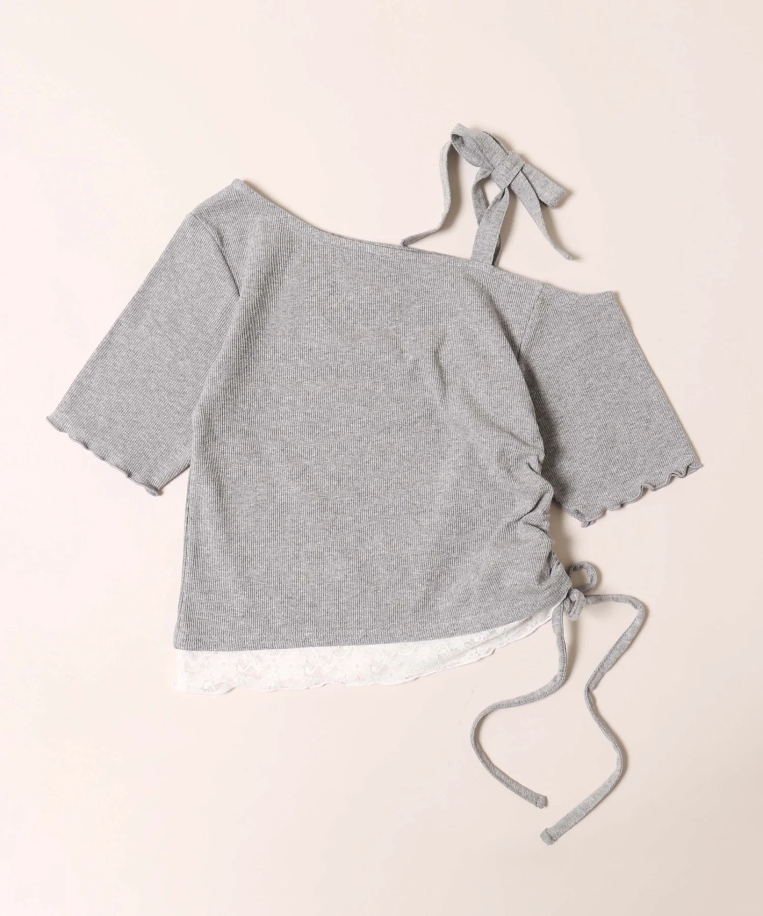 レースヘムワンショルトップス - Image 15