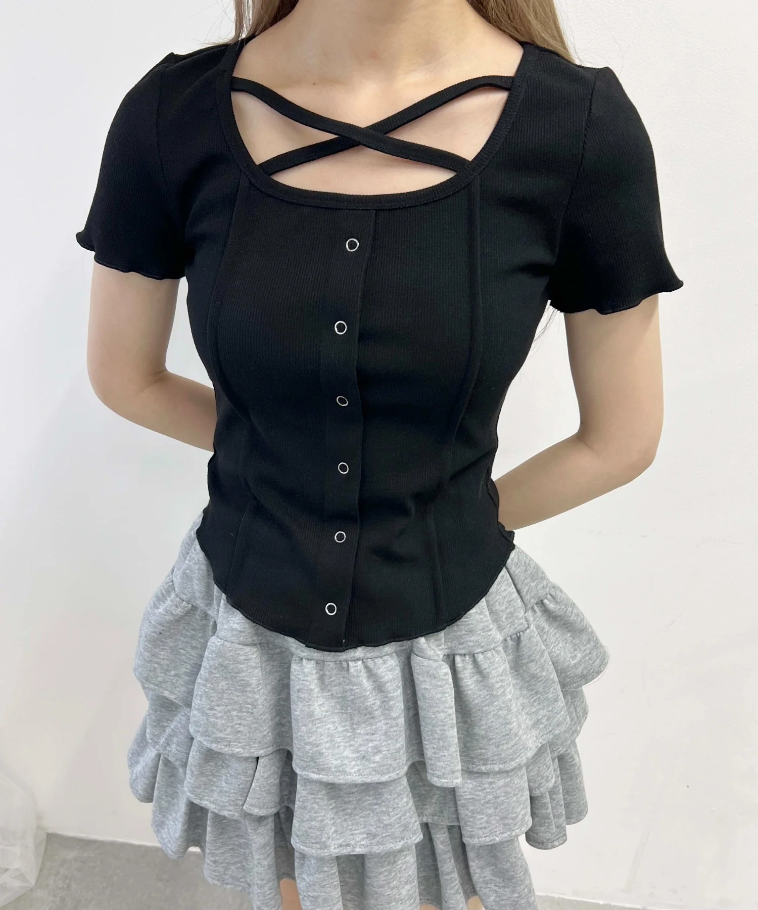 クロスデザインTシャツ - Image 13