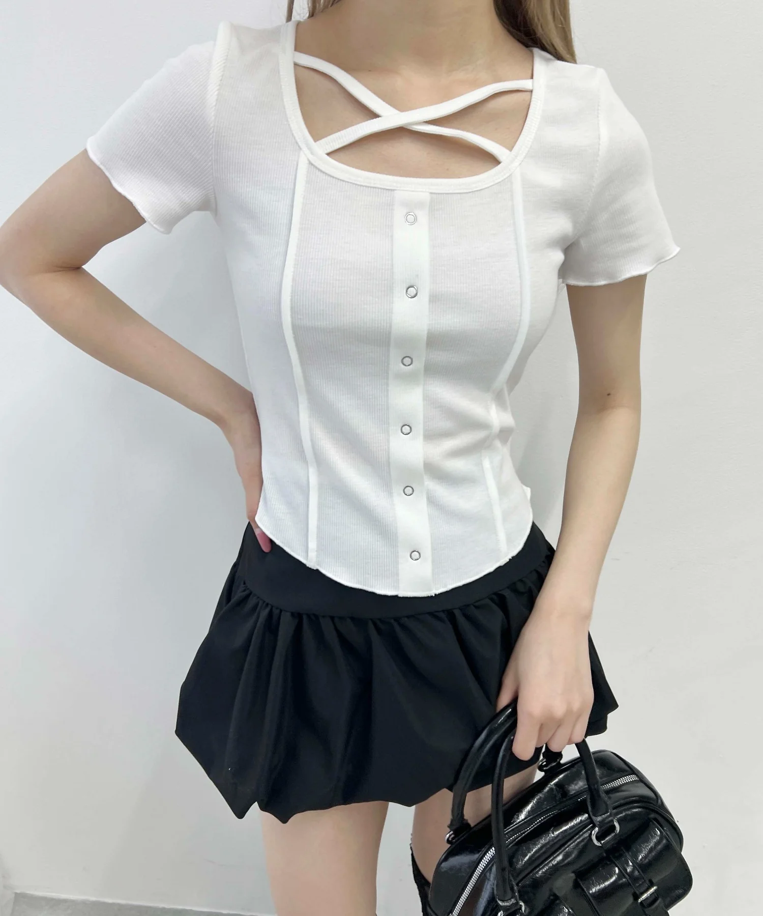 クロスデザインTシャツ - Image 5
